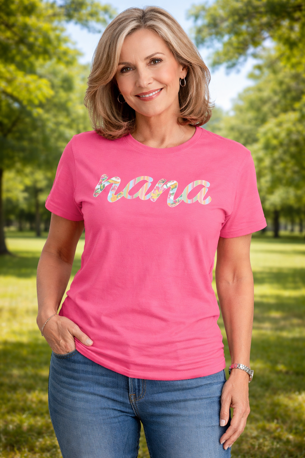 Southernology Floral Bouquet Nana Comfort Colors T-Shirt