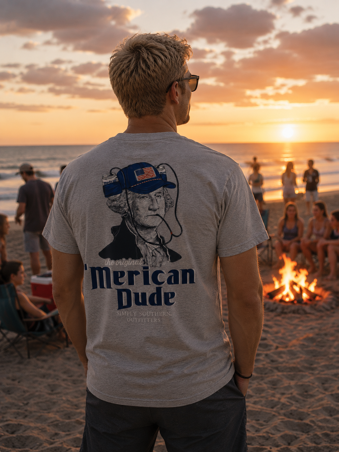 Simply Southern Merican Dude USA George Unisex T-Shirt