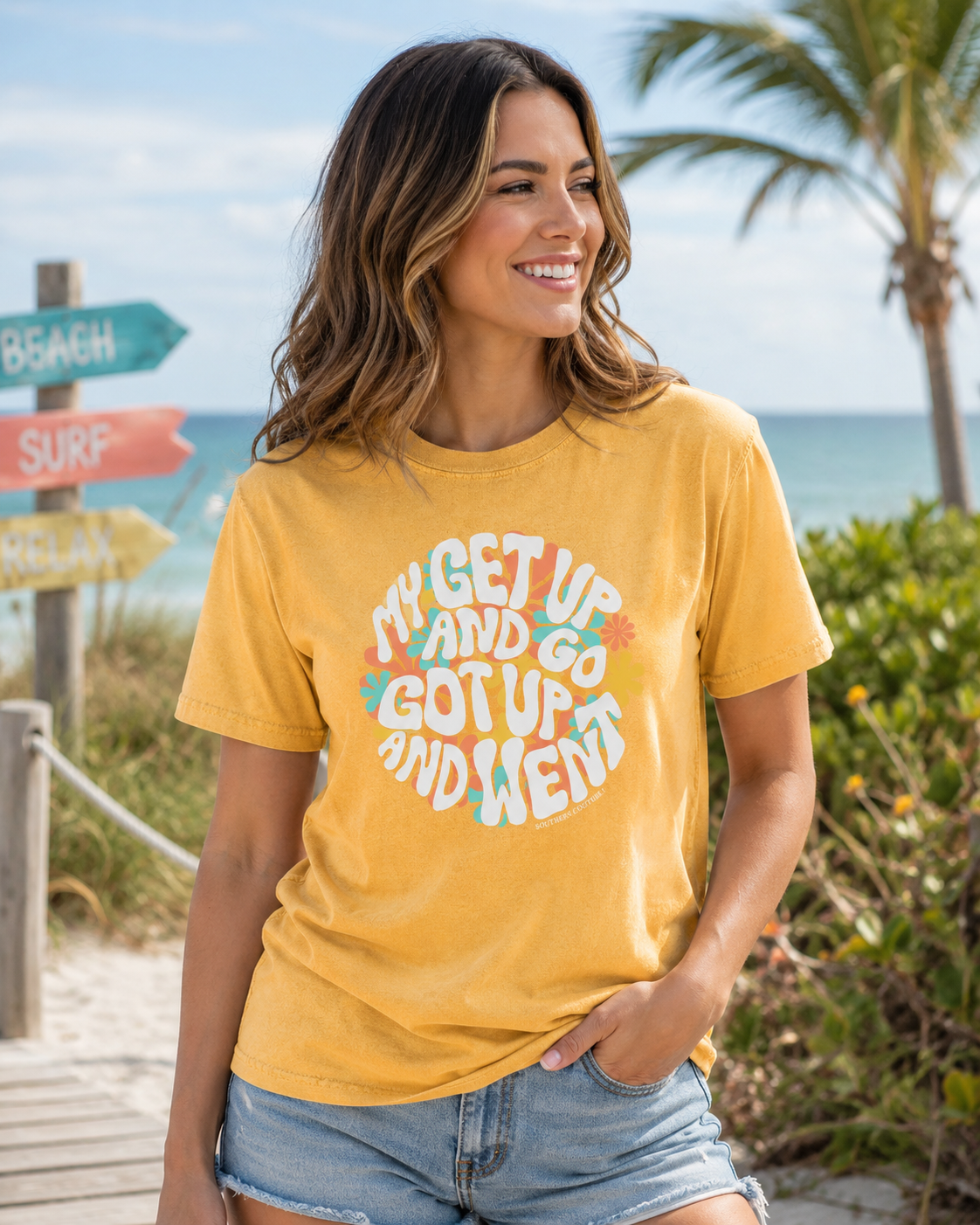 Southern Couture My Get Up And Go Comfort Colors T-Shirt
