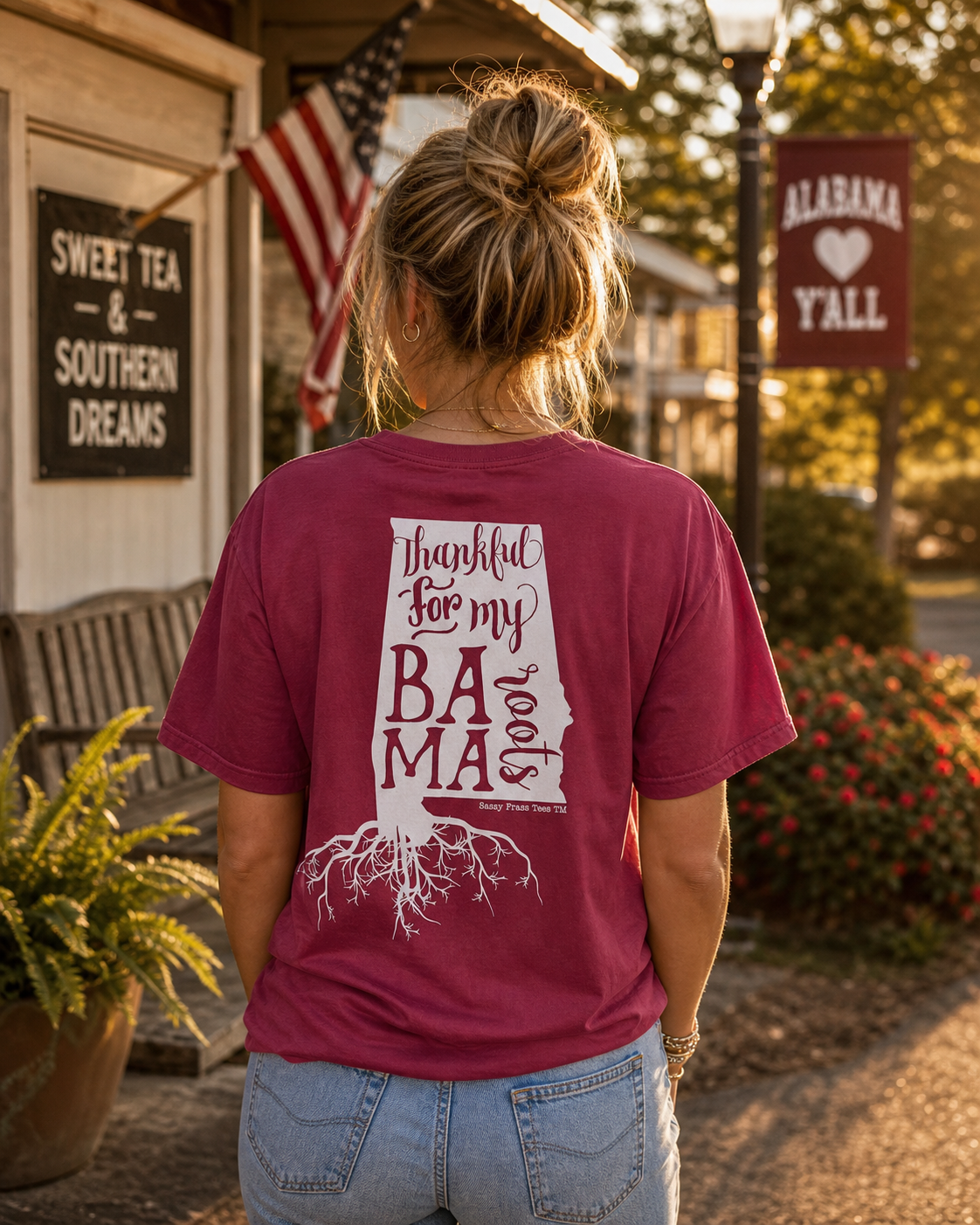 SALE Sassy Frass Alabama State AL Bama Roots Bright T Shirt