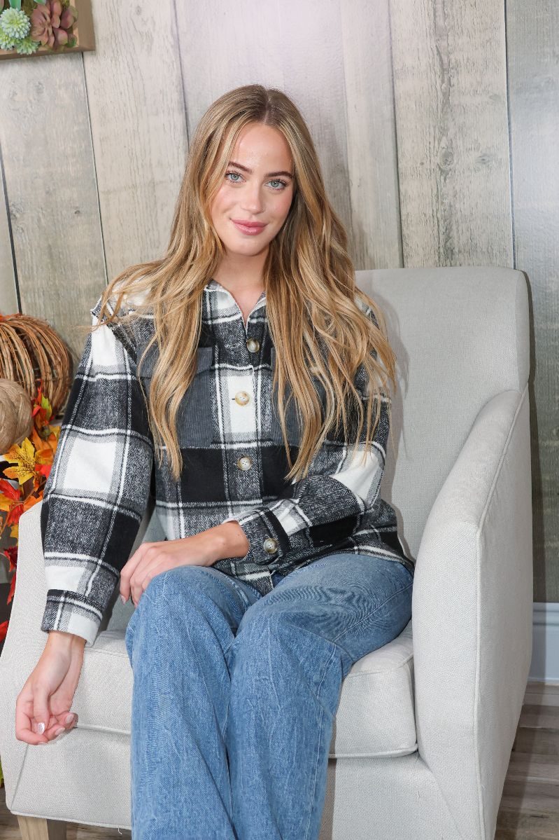 Simply Southern Plaid Shacket Yosemite Long Sleeve Pullover Jacket