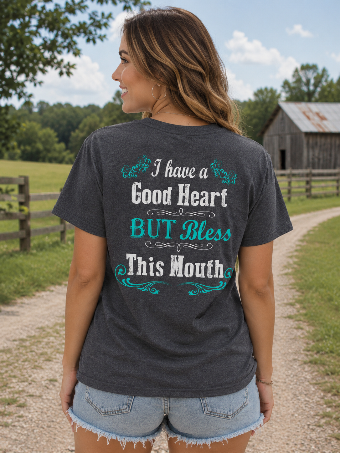 Country Life Southern Attitude Mint Bless This Mouth T-Shirt