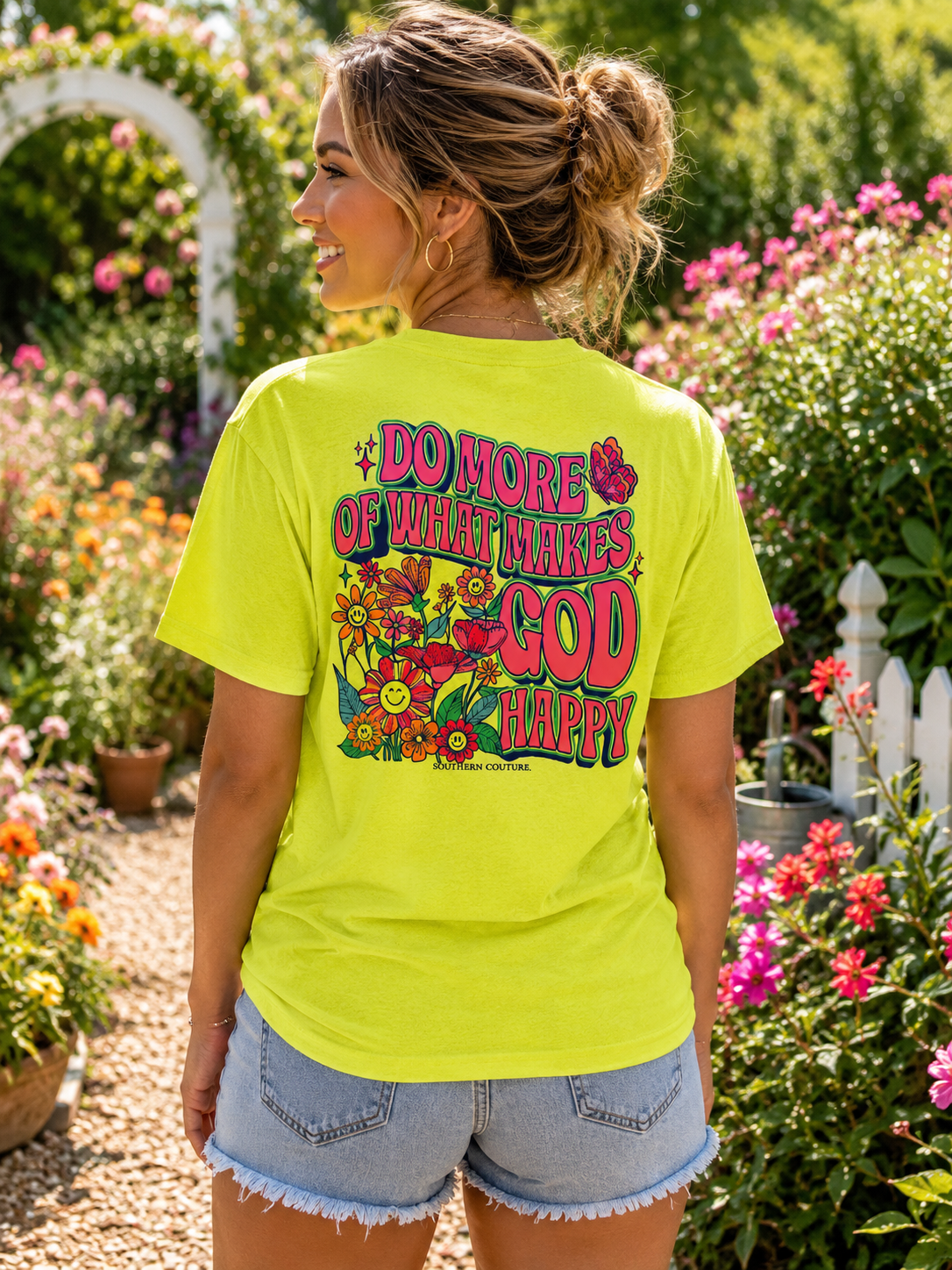 Southern Couture Classic Makes God Happy T-Shirt