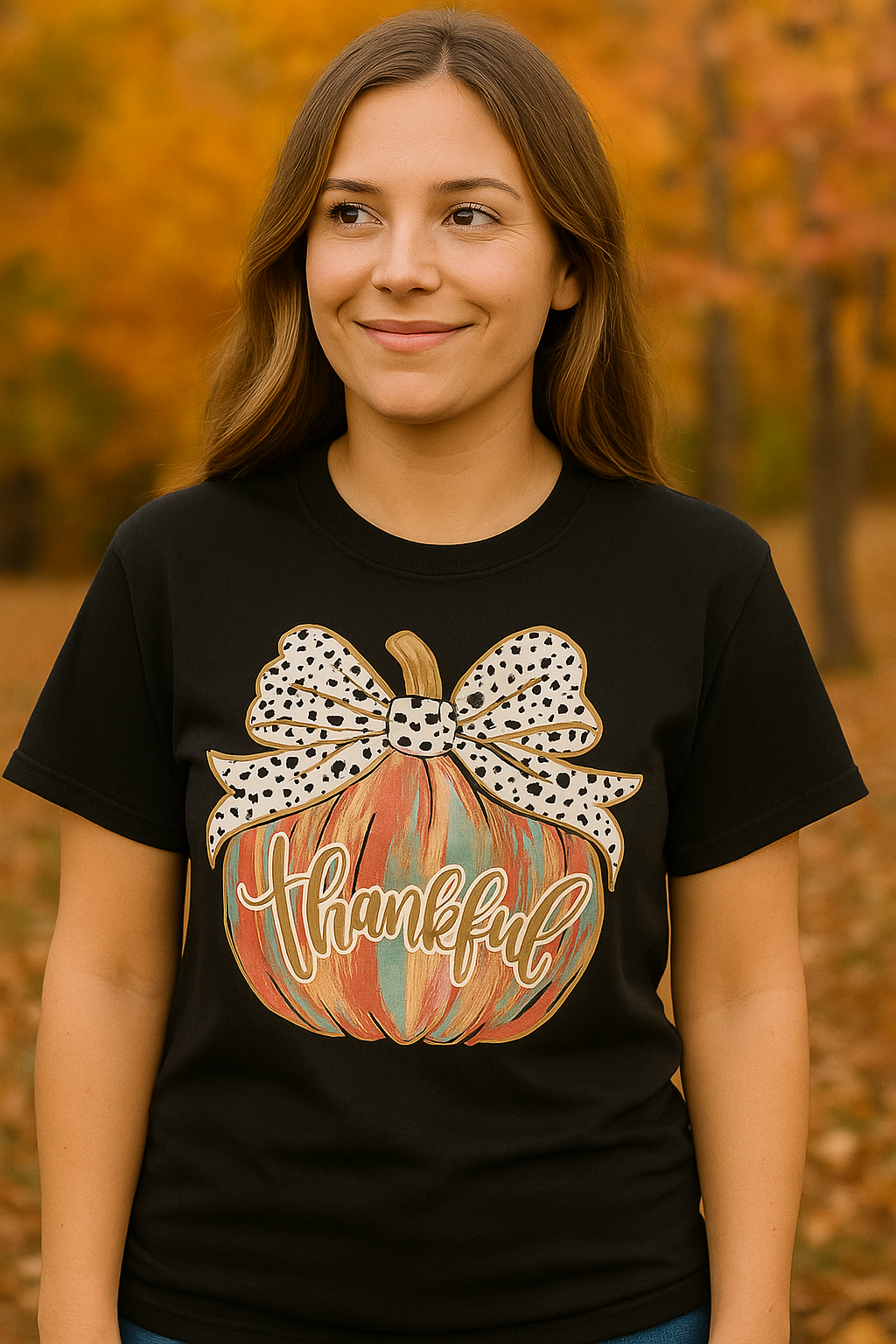 Southern Couture Soft Painted Pumpkin Fall T-Shirt - SimplyCuteTees