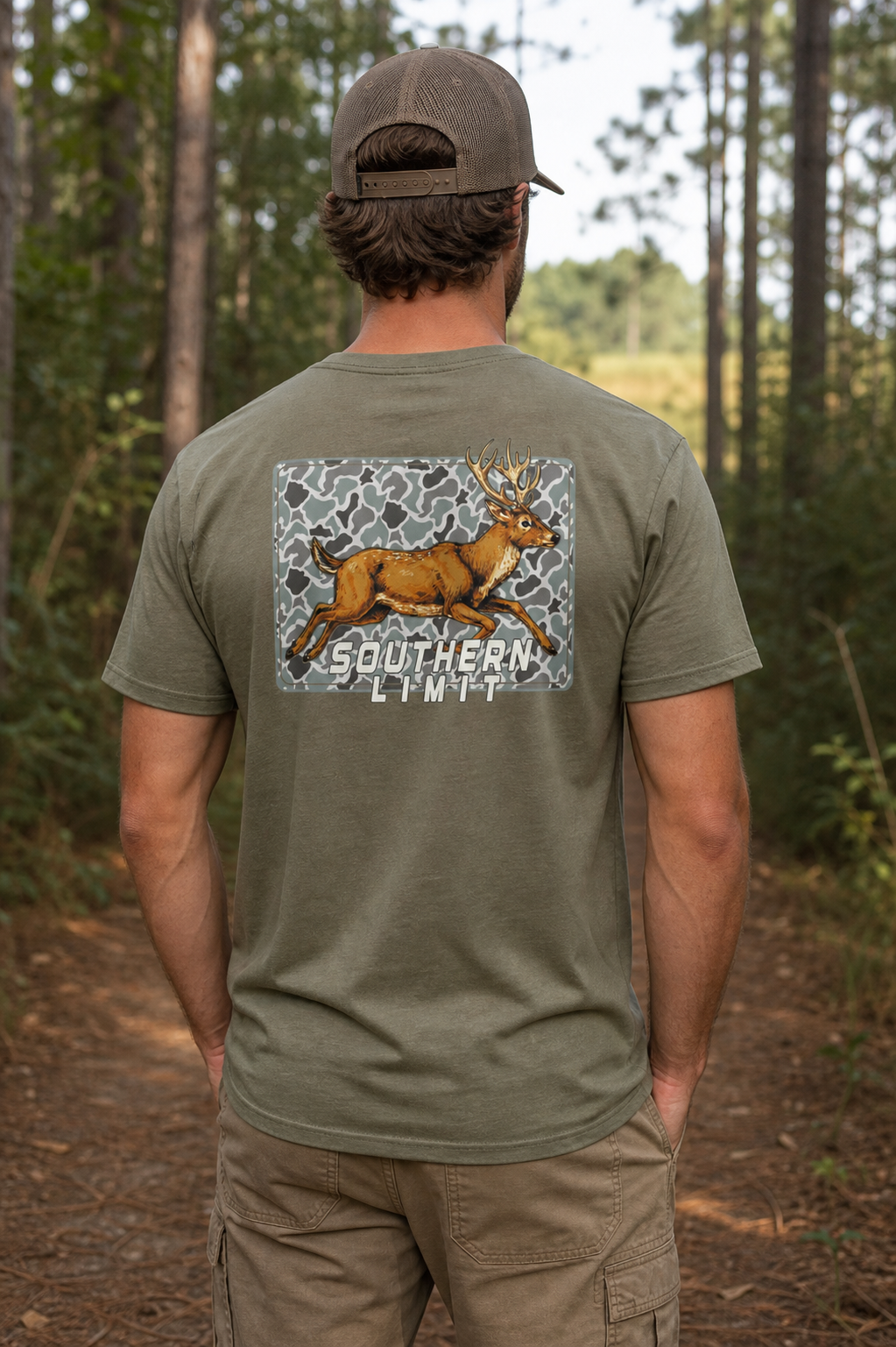 Southern Limit Camo Buck Deer Unisex T-Shirt