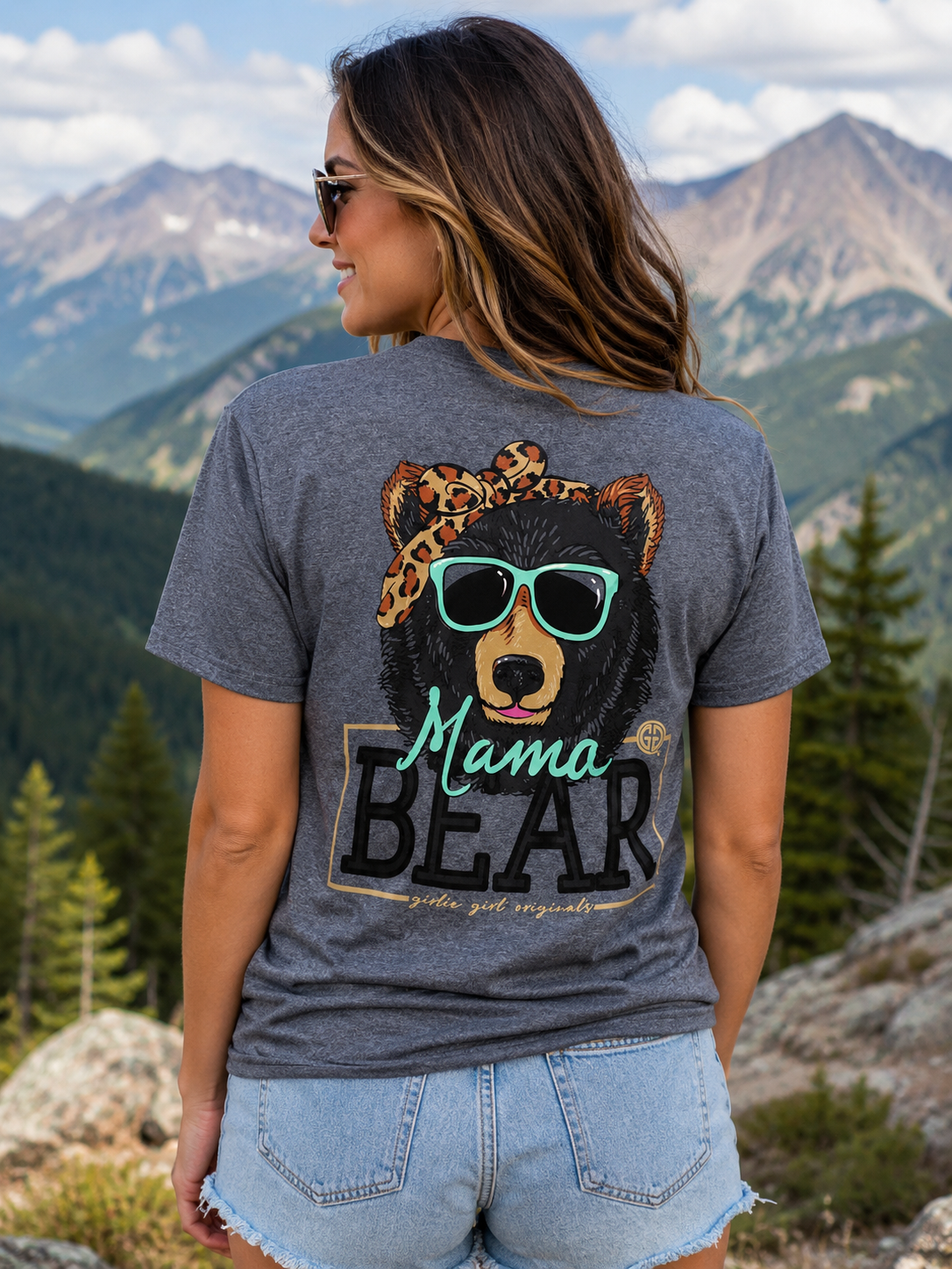 Girlie Girl Originals Preppy Mama Bear Sunglasses T-Shirt