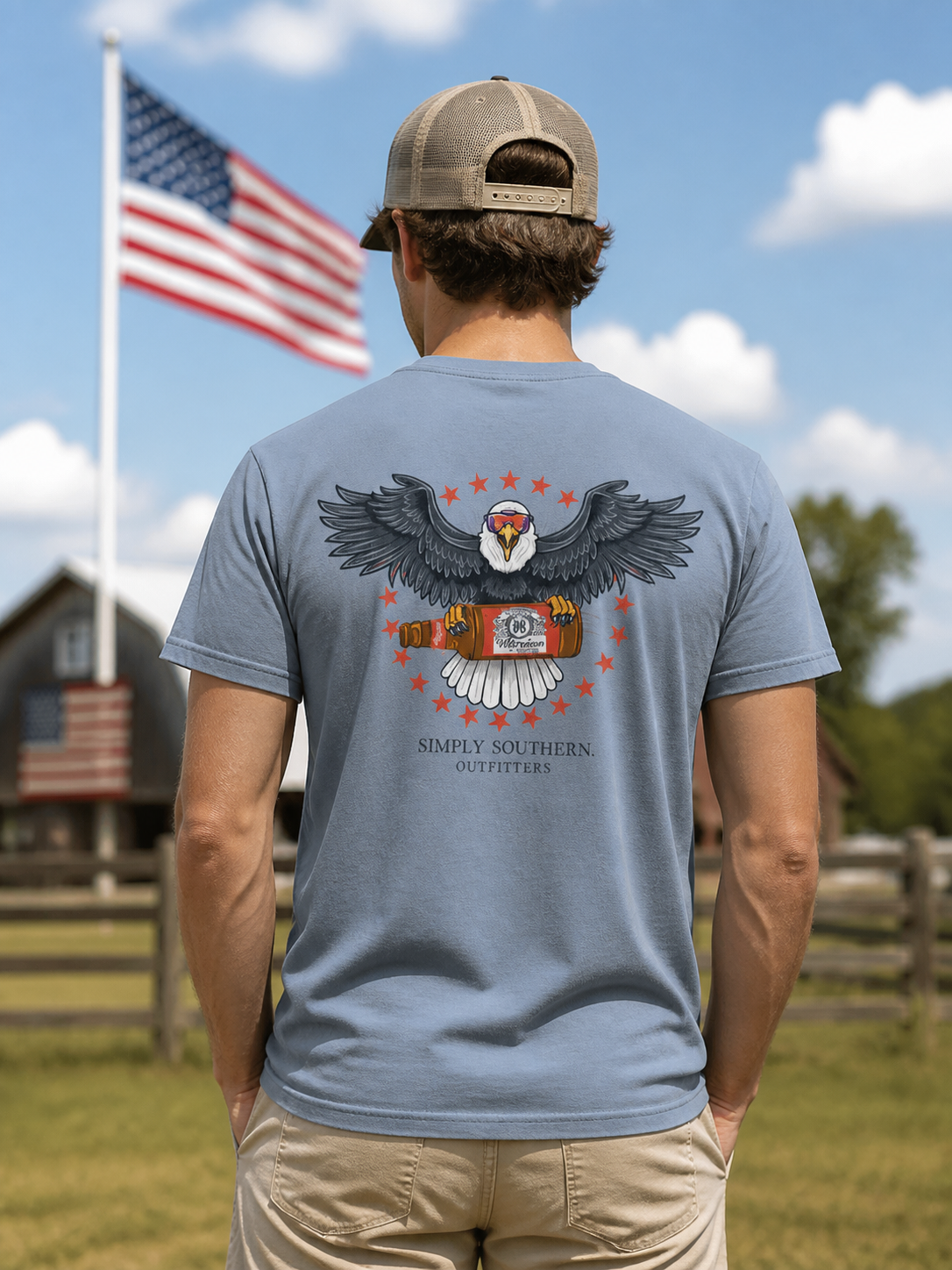 Simply Southern Eagle Stone Blue Unisex T-Shirt