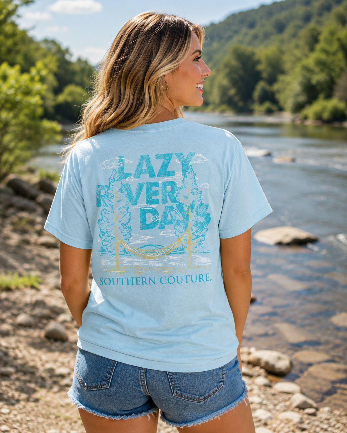 SALE Southern Couture Lazy River Days Comfort Colors T-Shirt
