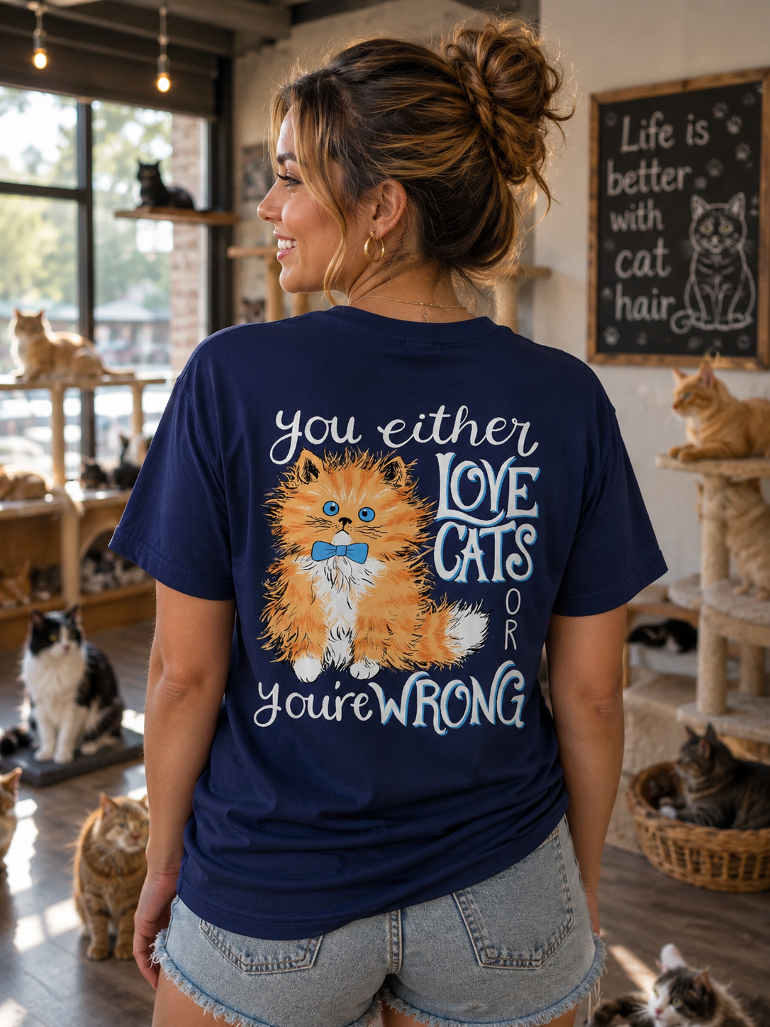 Southern Attitude You're Wrong Cat T-Shirt