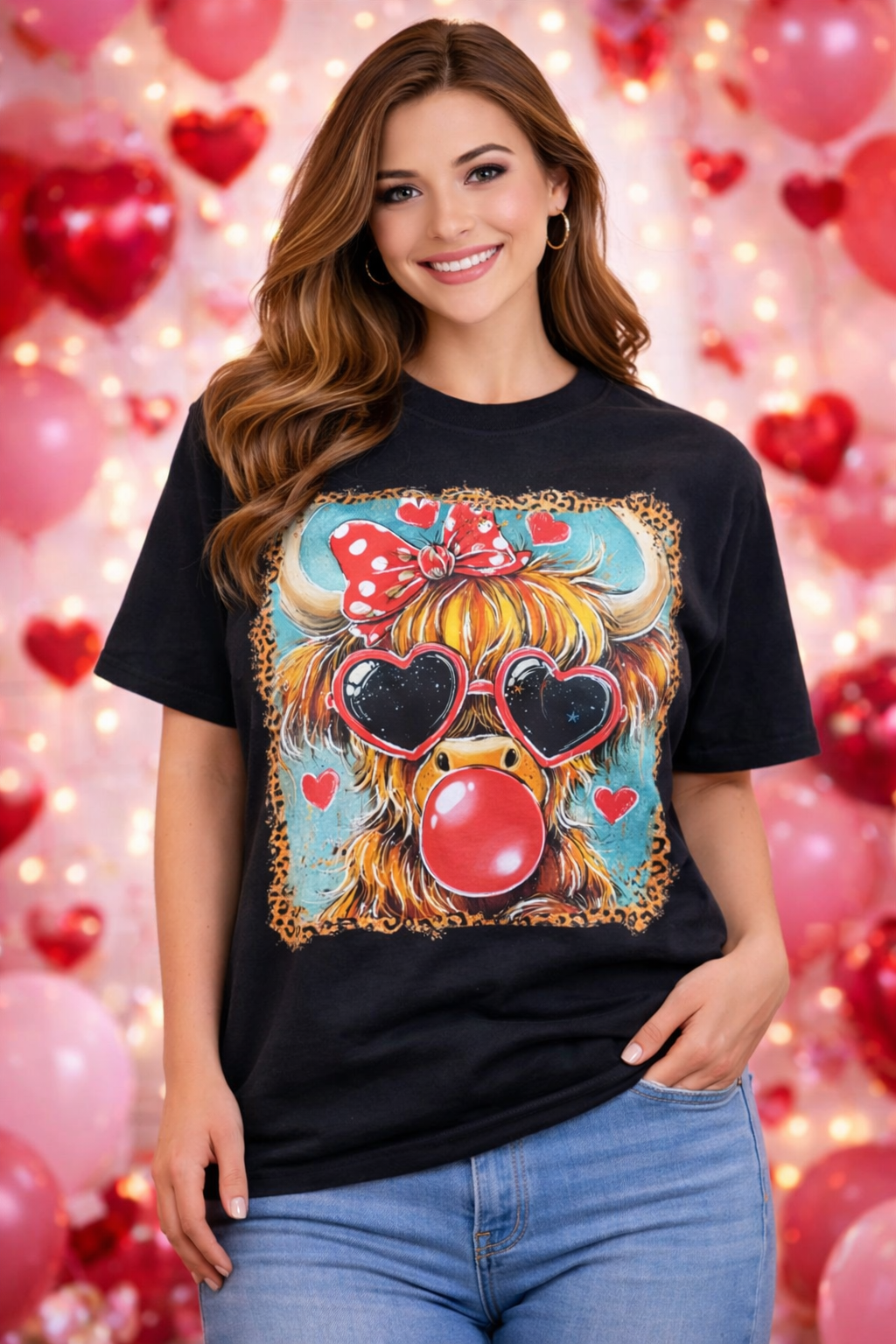 Southern Chics Bubble Love Cow Comfort Colors T-Shirt - SimplyCuteTees