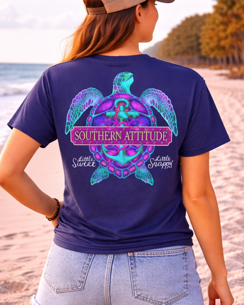 Southern Attitude New Snappy Turtle  T-Shirt