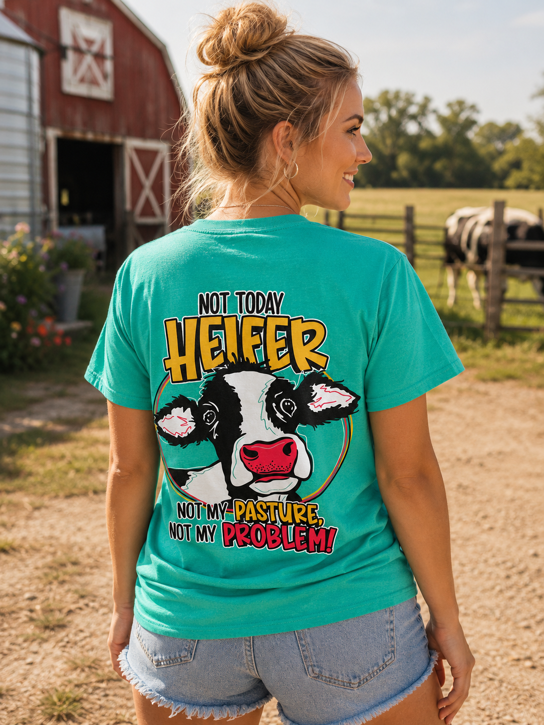 Southern Chics Not Today Heifer Cow Comfort Colors T-Shirt