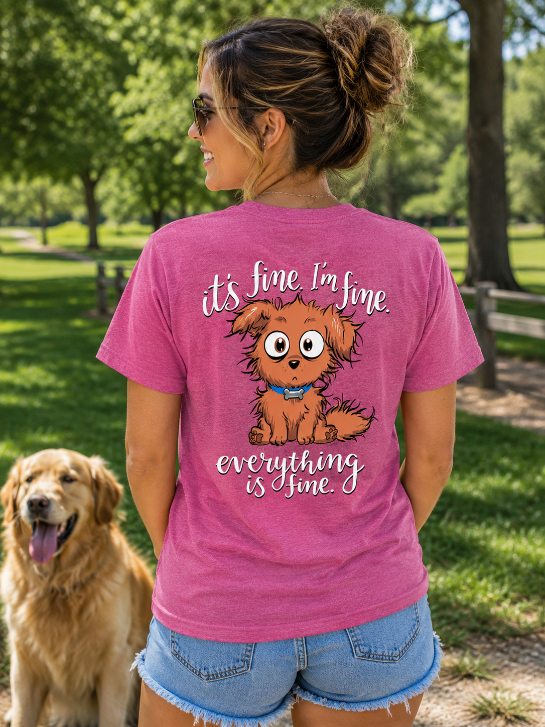 Southern Attitude I'm Fine Dog T-Shirt