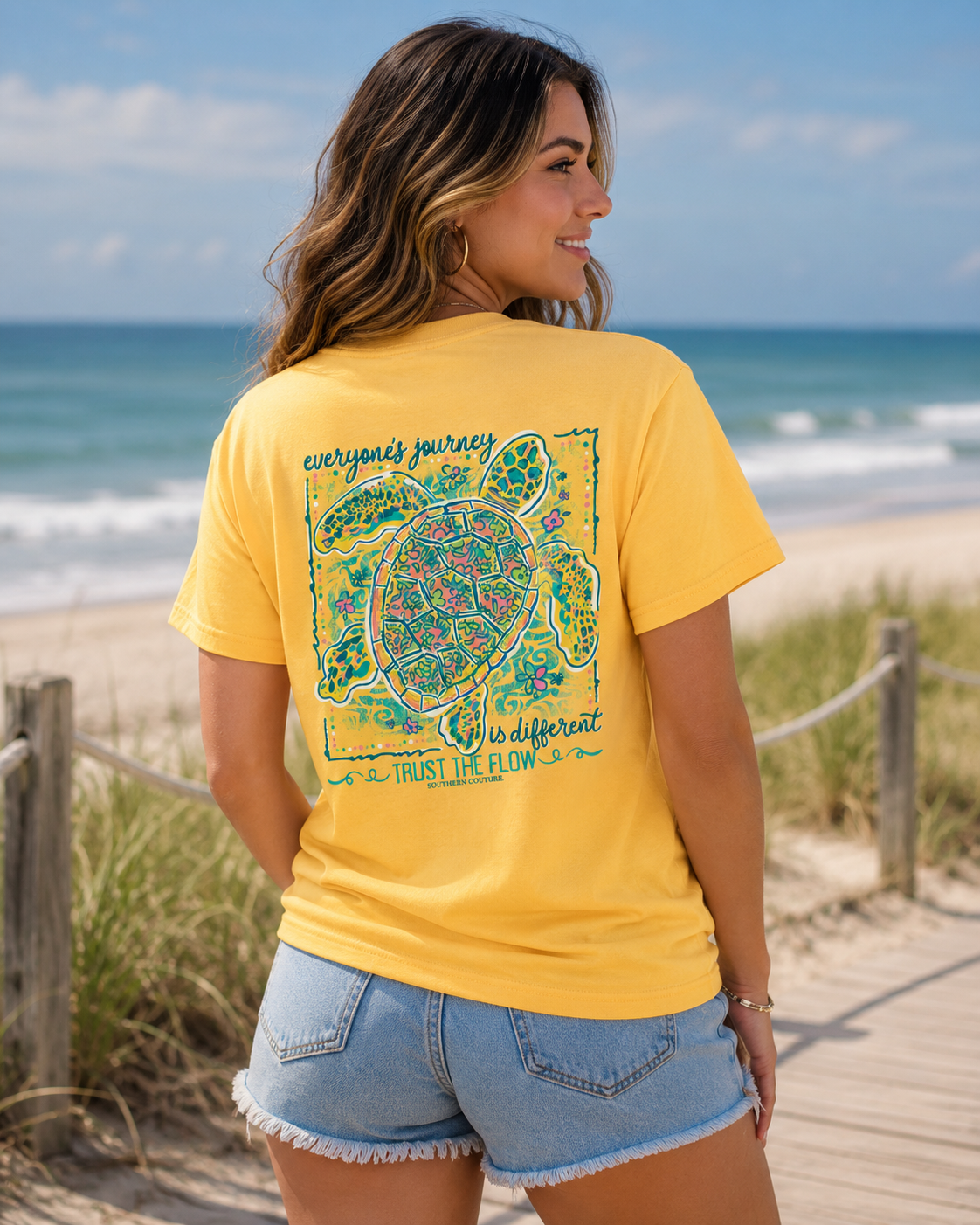 Southern Couture Classic Everyone's Journey Turtle T-Shirt