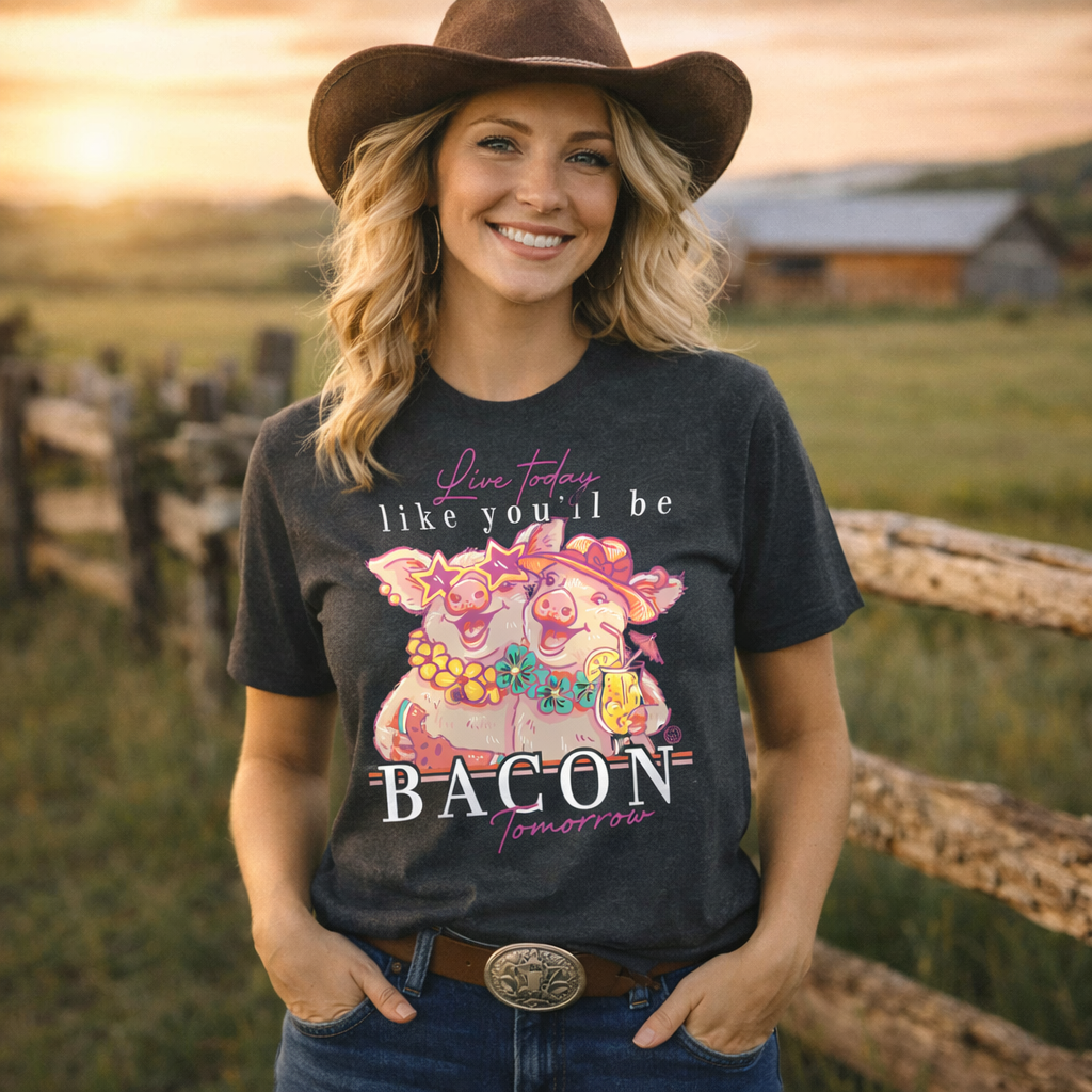 Girlie Girl Originals Bacon Tomorrow Pigs T-Shirt - SimplyCuteTees