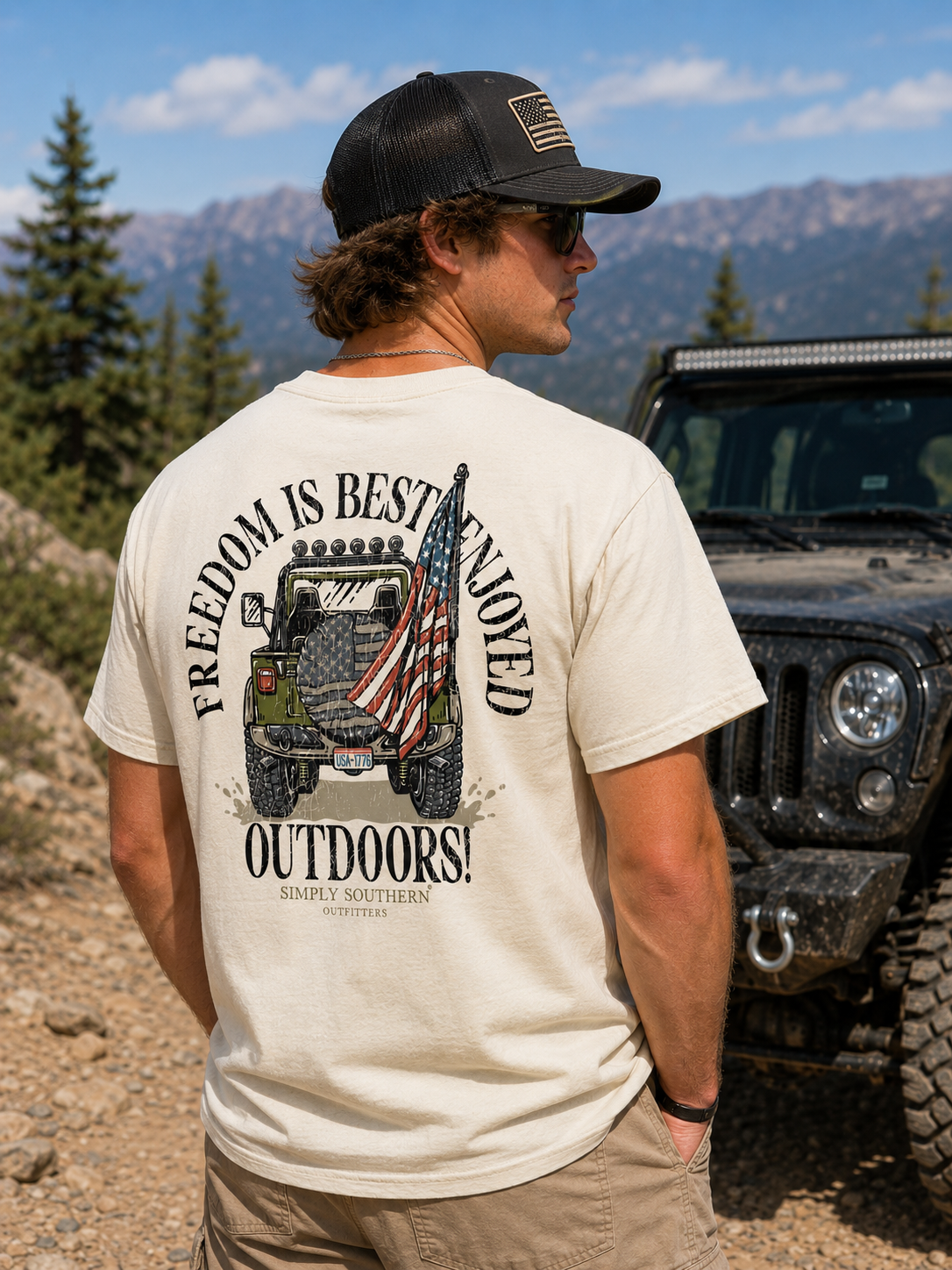 Simply Southern Outfitters Freedom USA Mineral Washed Unisex T-Shirt