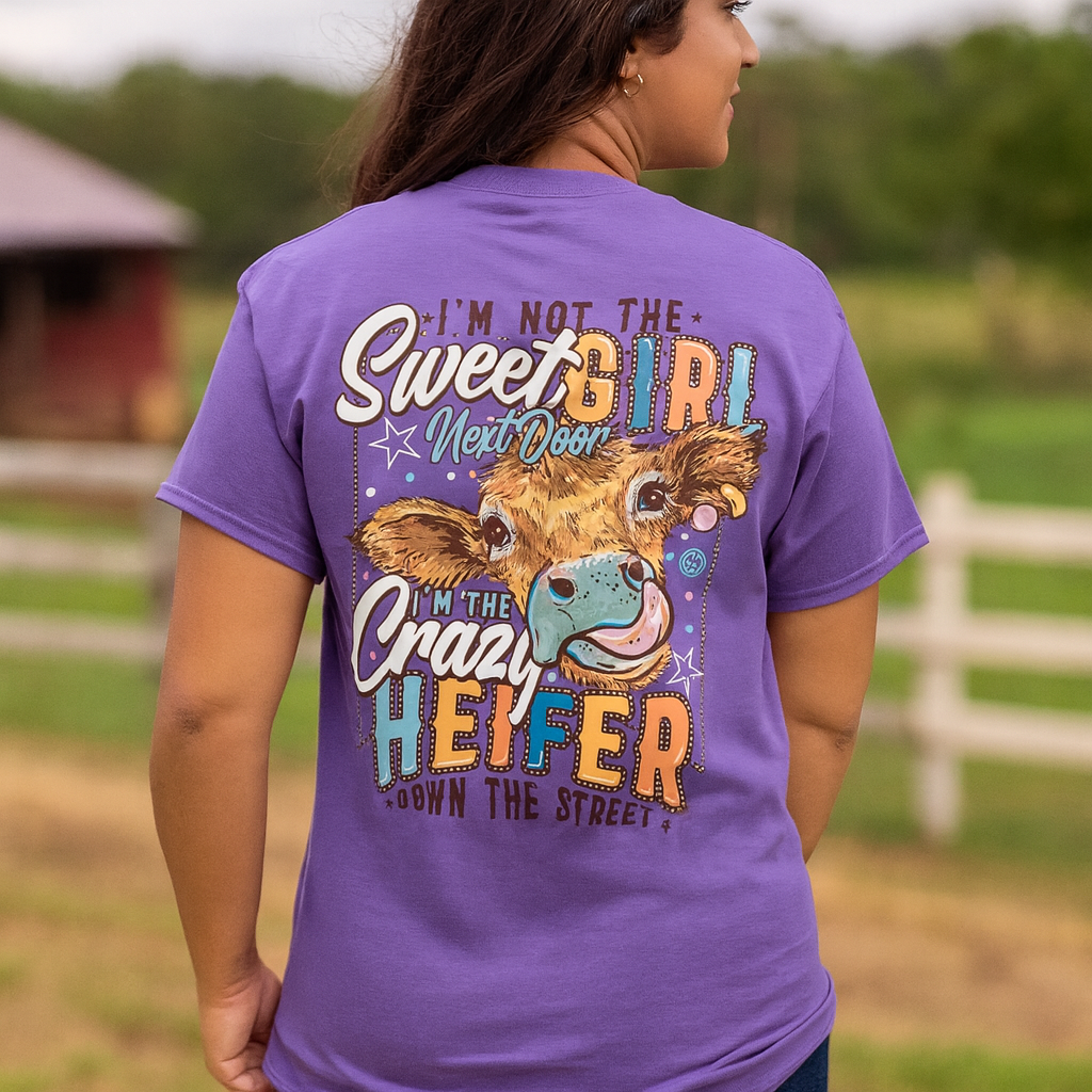 Girlie Girl Originals Sweet Crazy Heifer T-Shirt - SimplyCuteTees