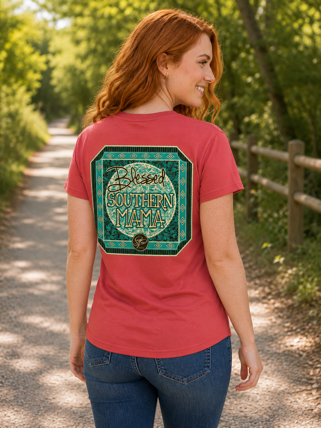 SALE Sassy Frass Blessed Southern Mama Mom Aztec Girlie Bright T Shirt