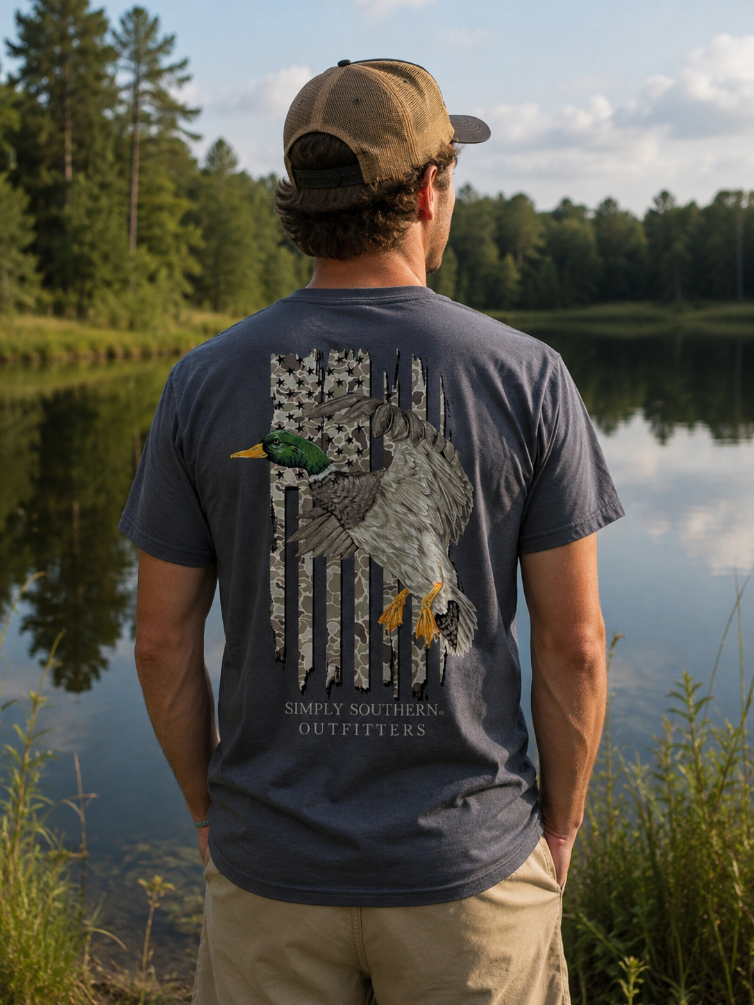 Simply Southern Outfitters Camo Duck Mineral Washed Unisex T-Shirt
