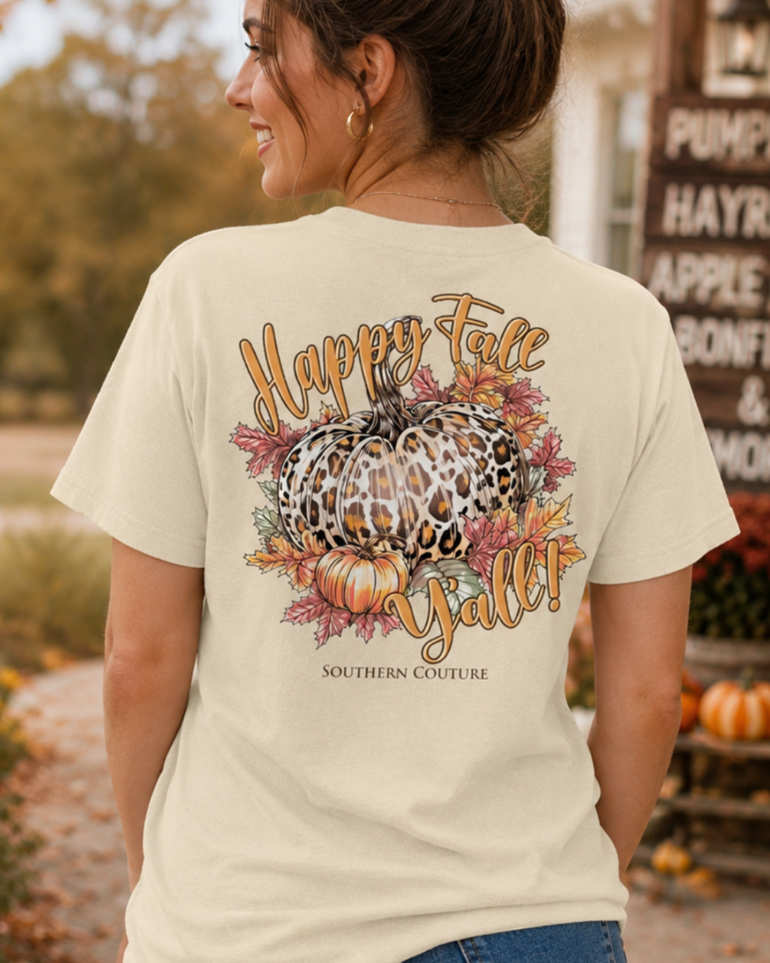Southern Couture Classic Happy Fall Yall Fall T-Shirt