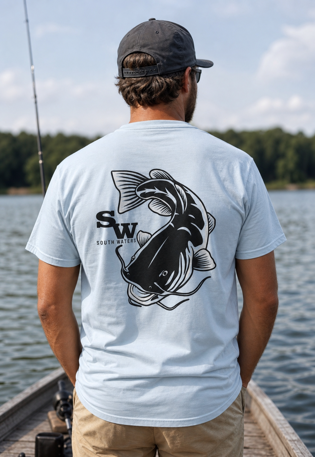 Backwoods South Waters Catfish Comfort Colors Unisex T-Shirt