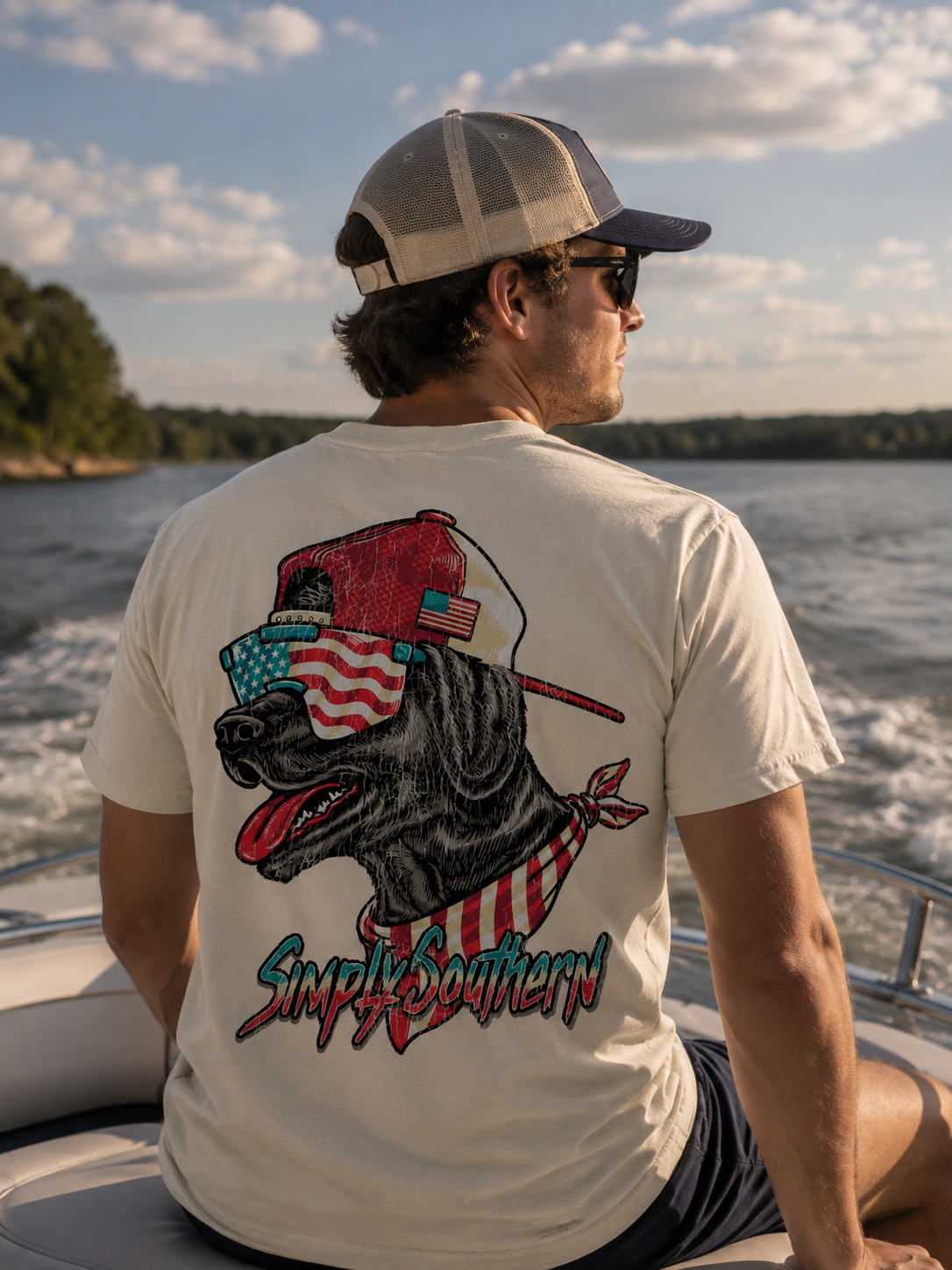 Simply Southern Outfitters USA Dog Mineral Washed Unisex T-Shirt