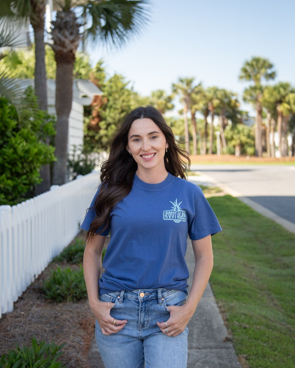 Southernology Palm Sunset Comfort Colors T-Shirt