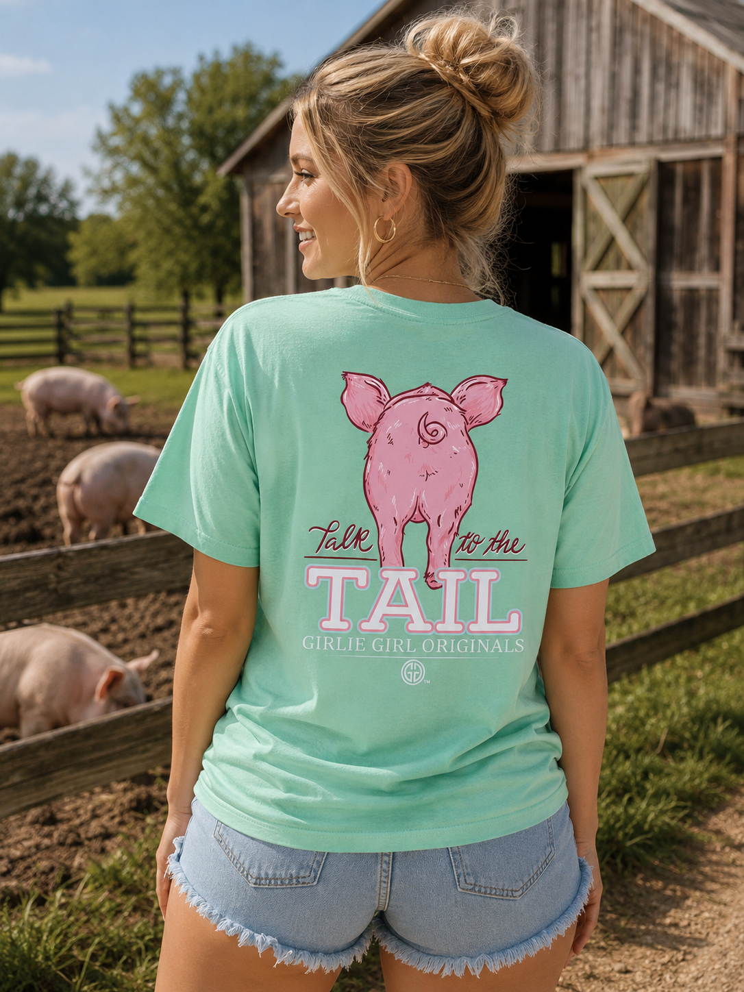 Girlie Girl Originals Talk To The Tail Pig T-Shirt