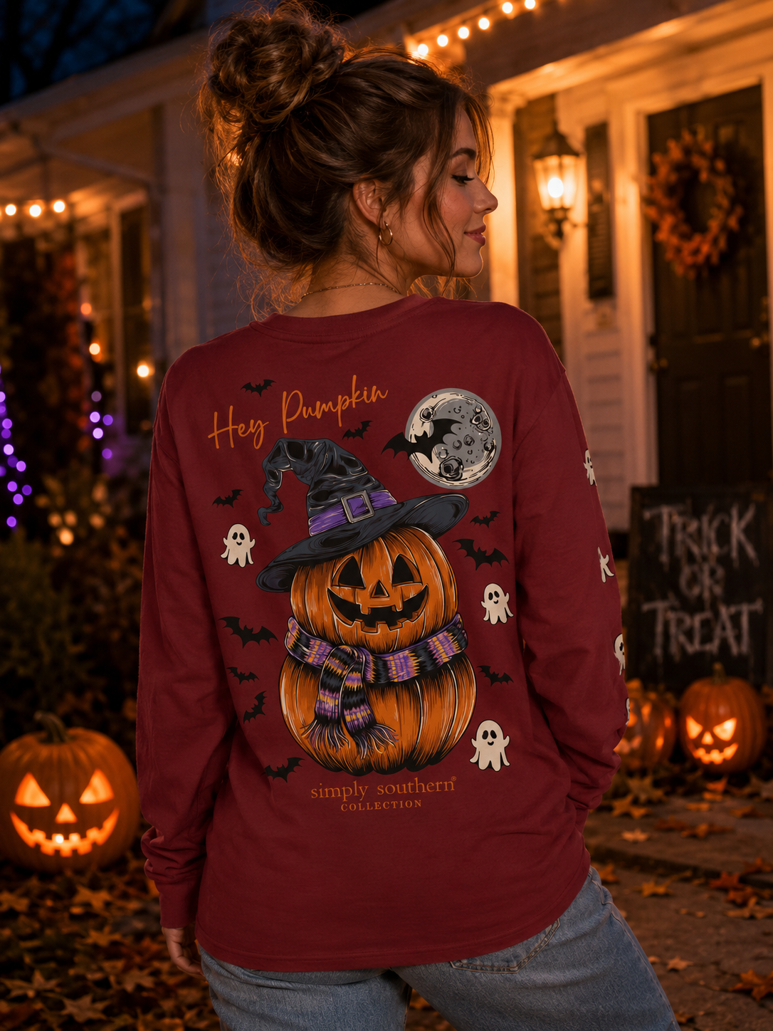 Simply Southern Hey Pumpkin Fall Long Sleeve T-Shirt