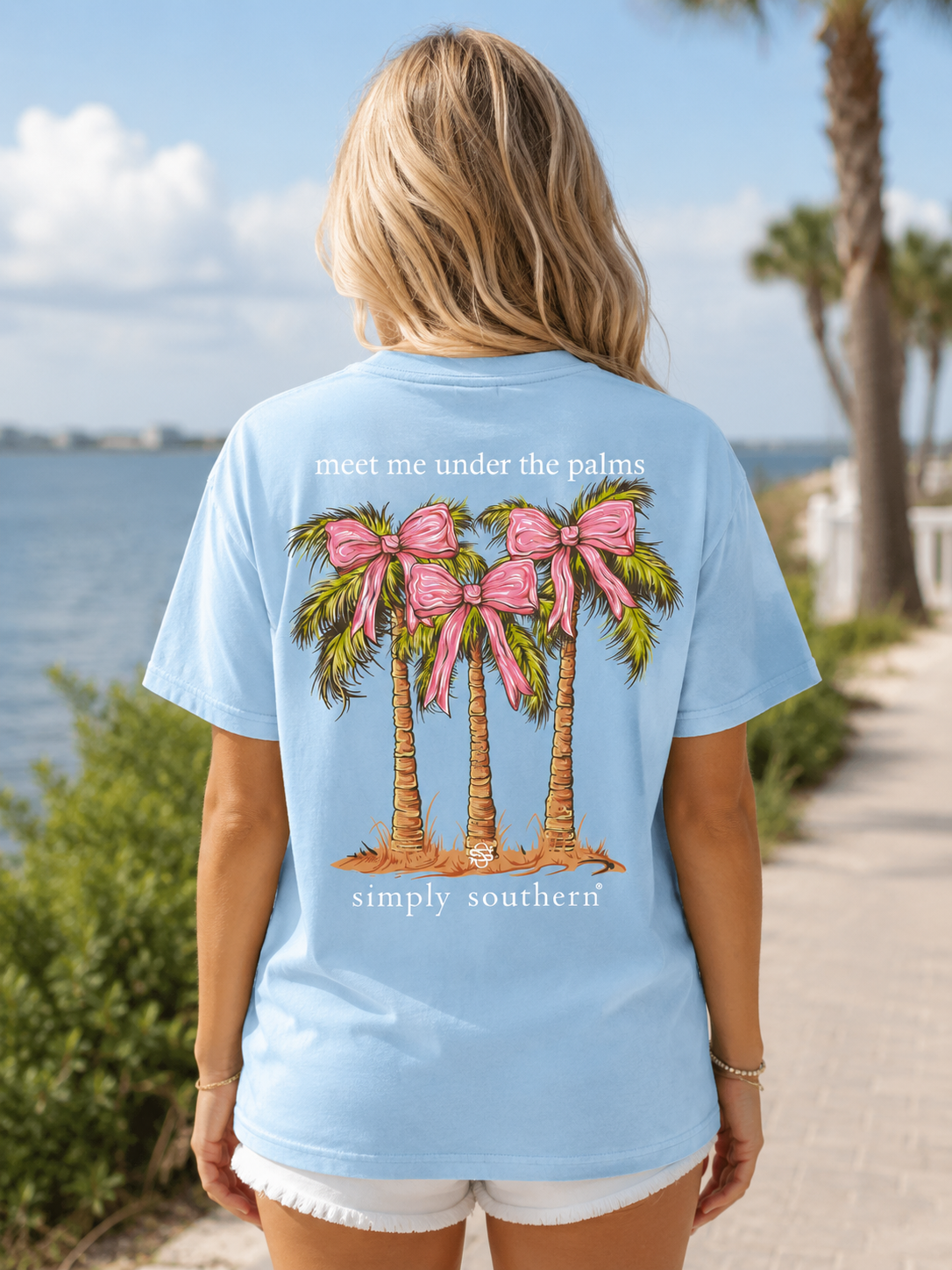 Simply Southern Bow Palms Mineral Washed T-Shirt