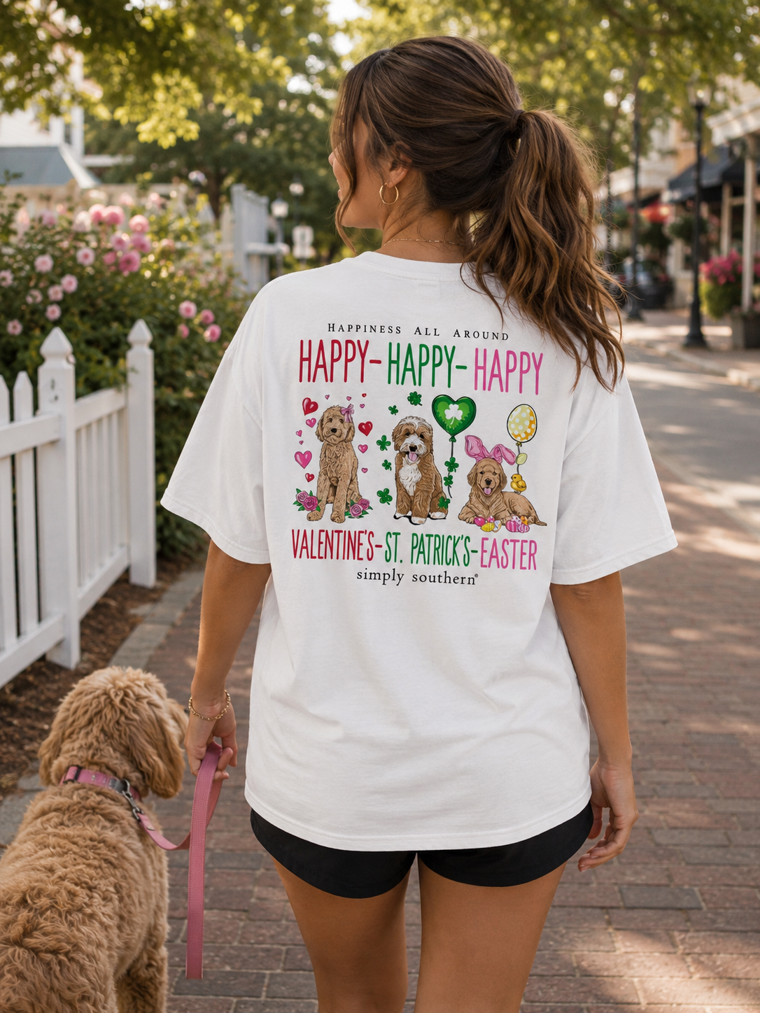 Simply Southern Xoxo Irish Easter Happy Dogs T-Shirt