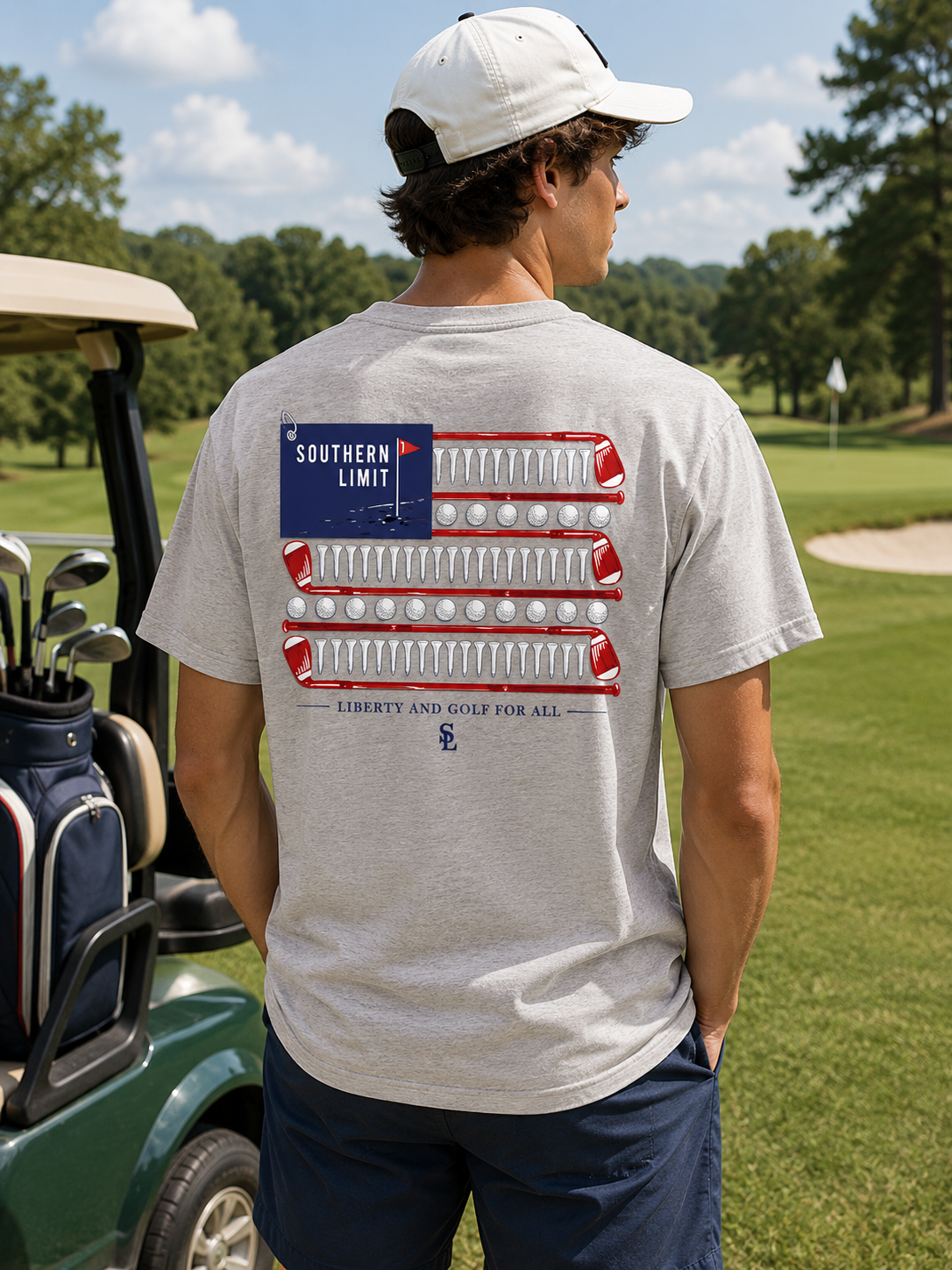 Southern Limits Liberty And Golf Flag Unisex T-Shirt