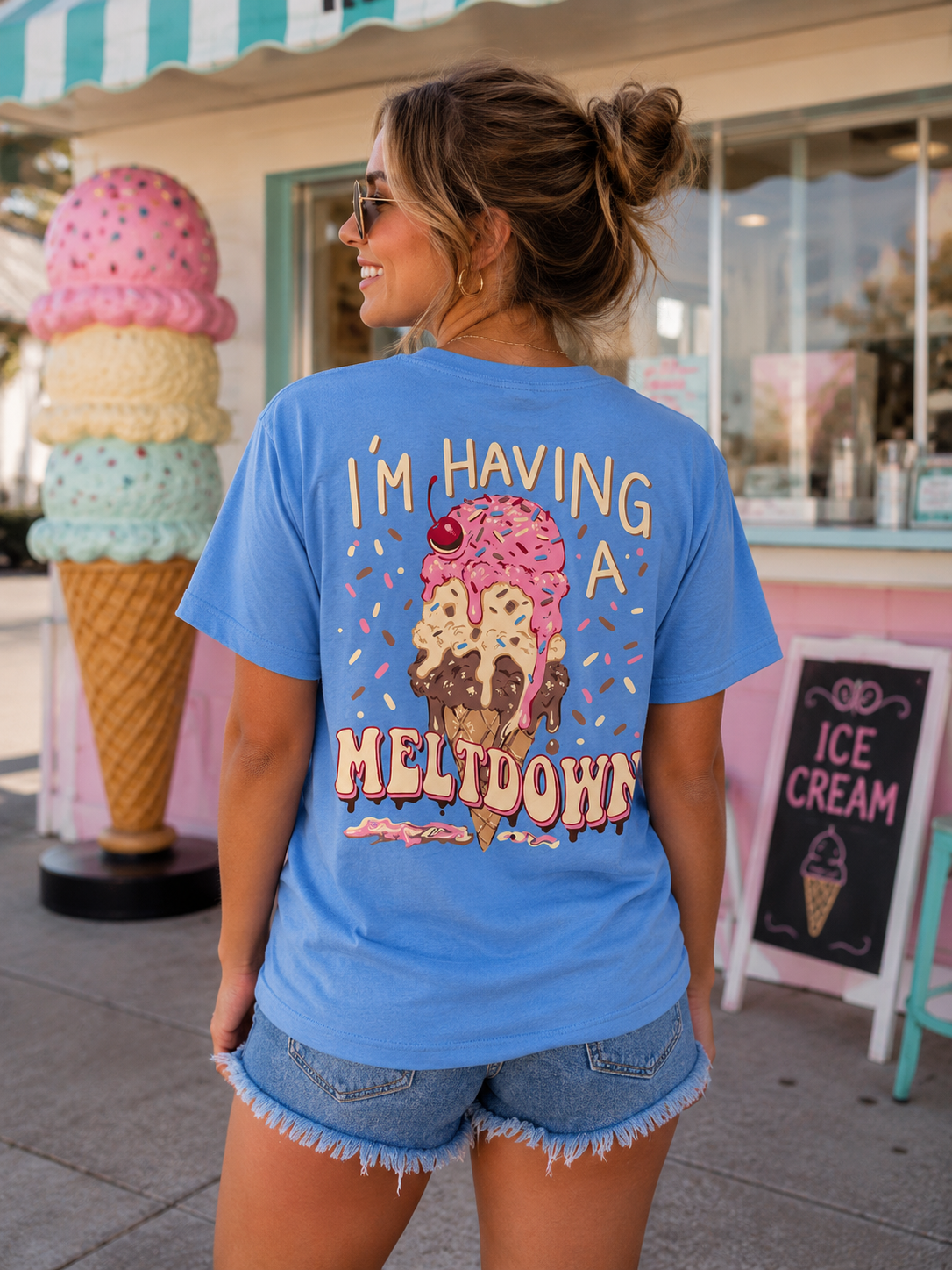 Southern Attitude Ice Cream Meltdown T-Shirt