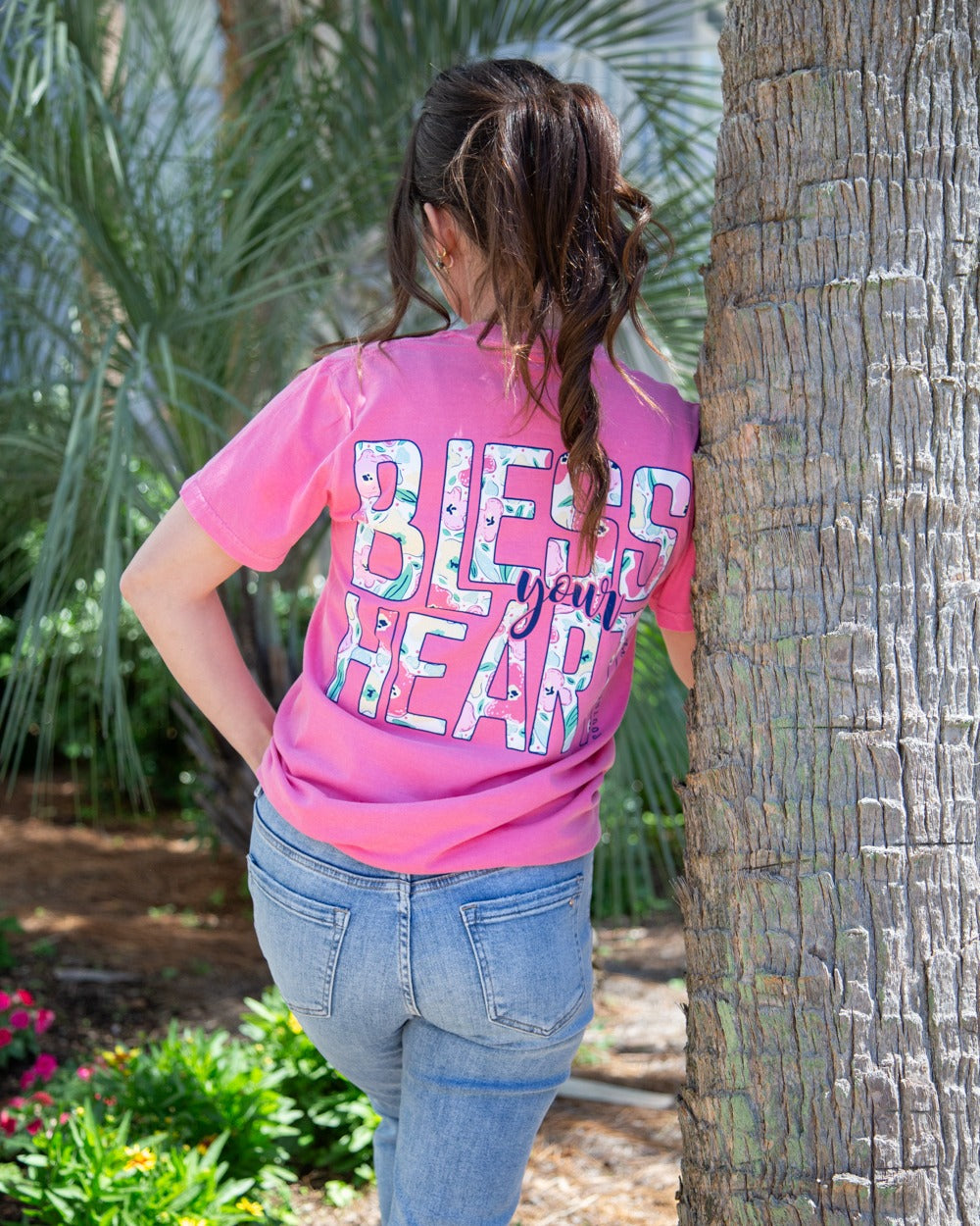 Southernology Bless Your Heart Floral Comfort Colors T-Shirt