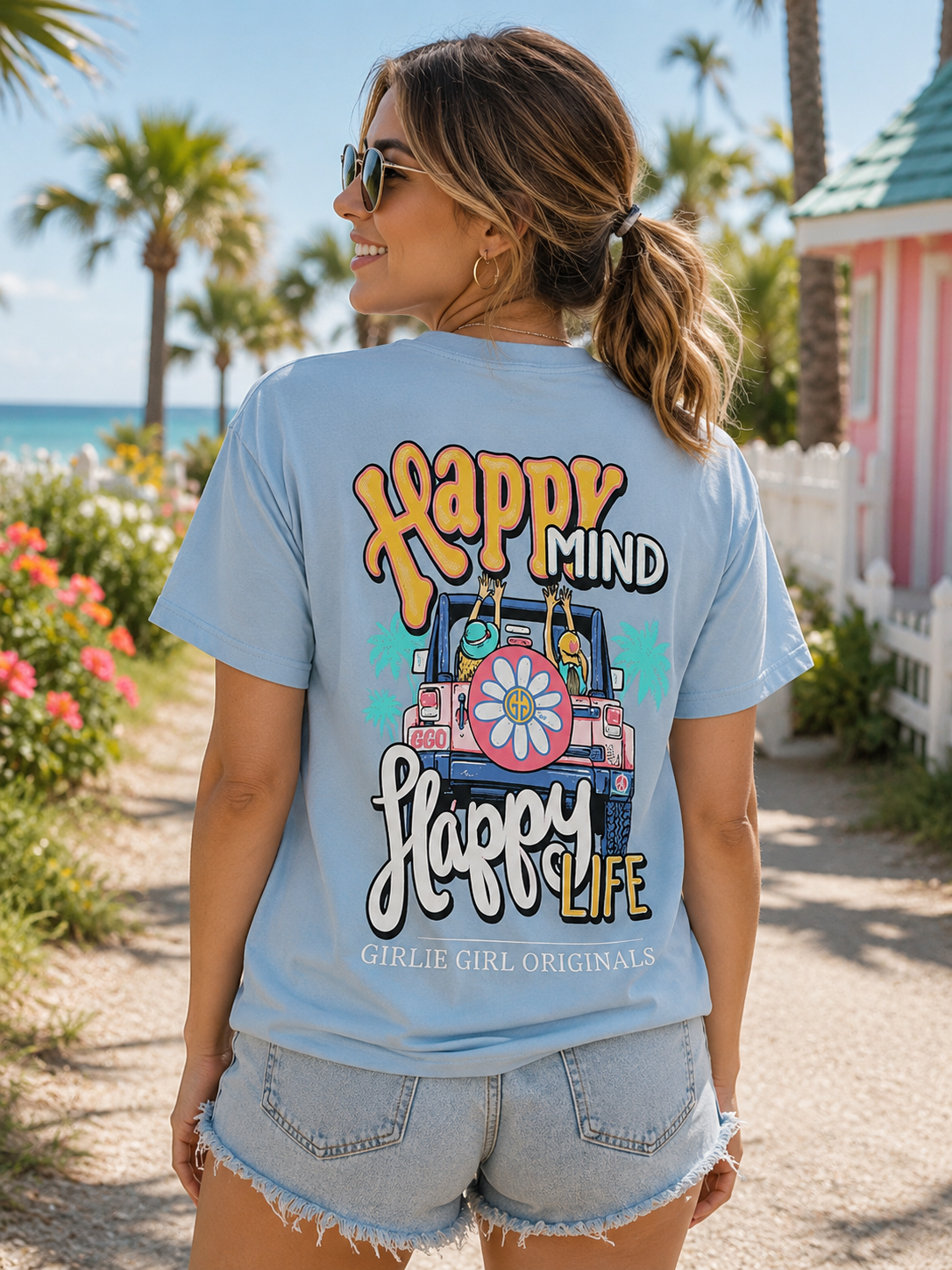 Girlie Girl Originals Preppy Happy Life T-Shirt