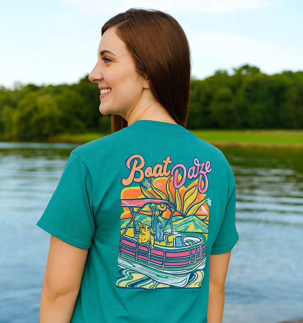 Southern Couture Boat Daze Comfort Colors T-Shirt - SimplyCuteTees