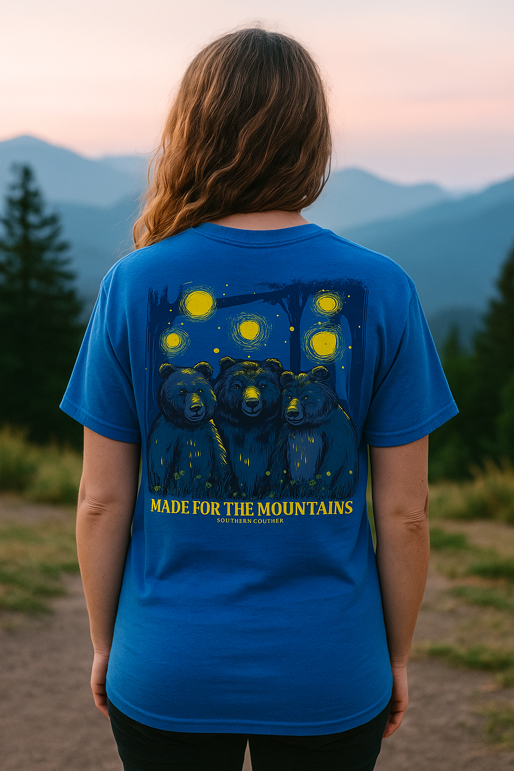 Southern Couture Classic Made For The Mountains Bears T-Shirt - SimplyCuteTees
