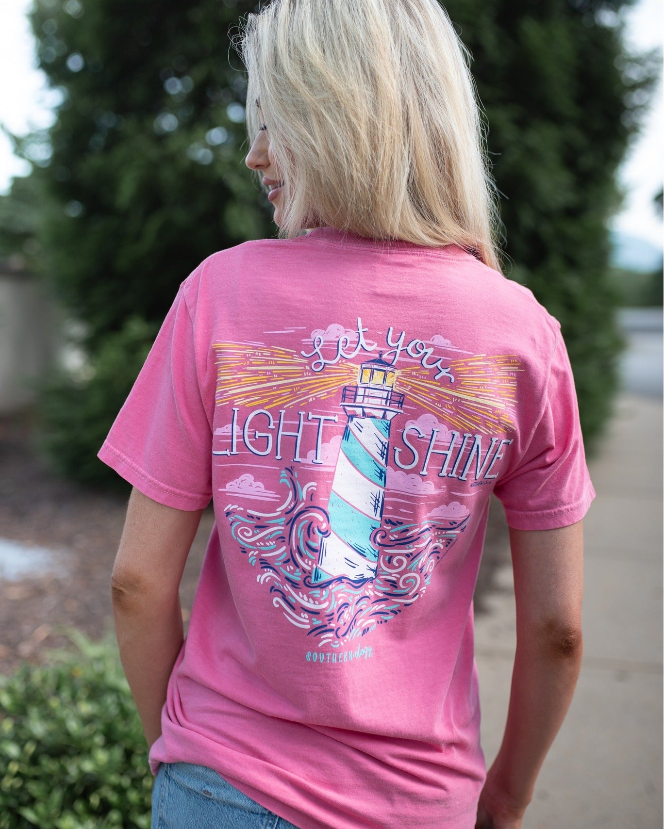 Southernology Light Shine Lighthouse Comfort Colors T-Shirt
