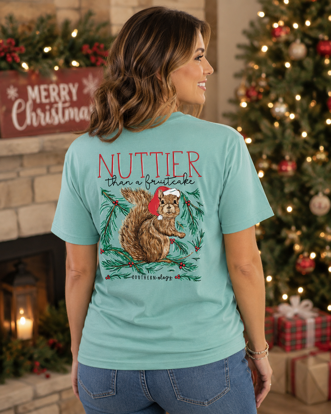 Southernology Nutty Squirrel Holiday Comfort Colors T-Shirt