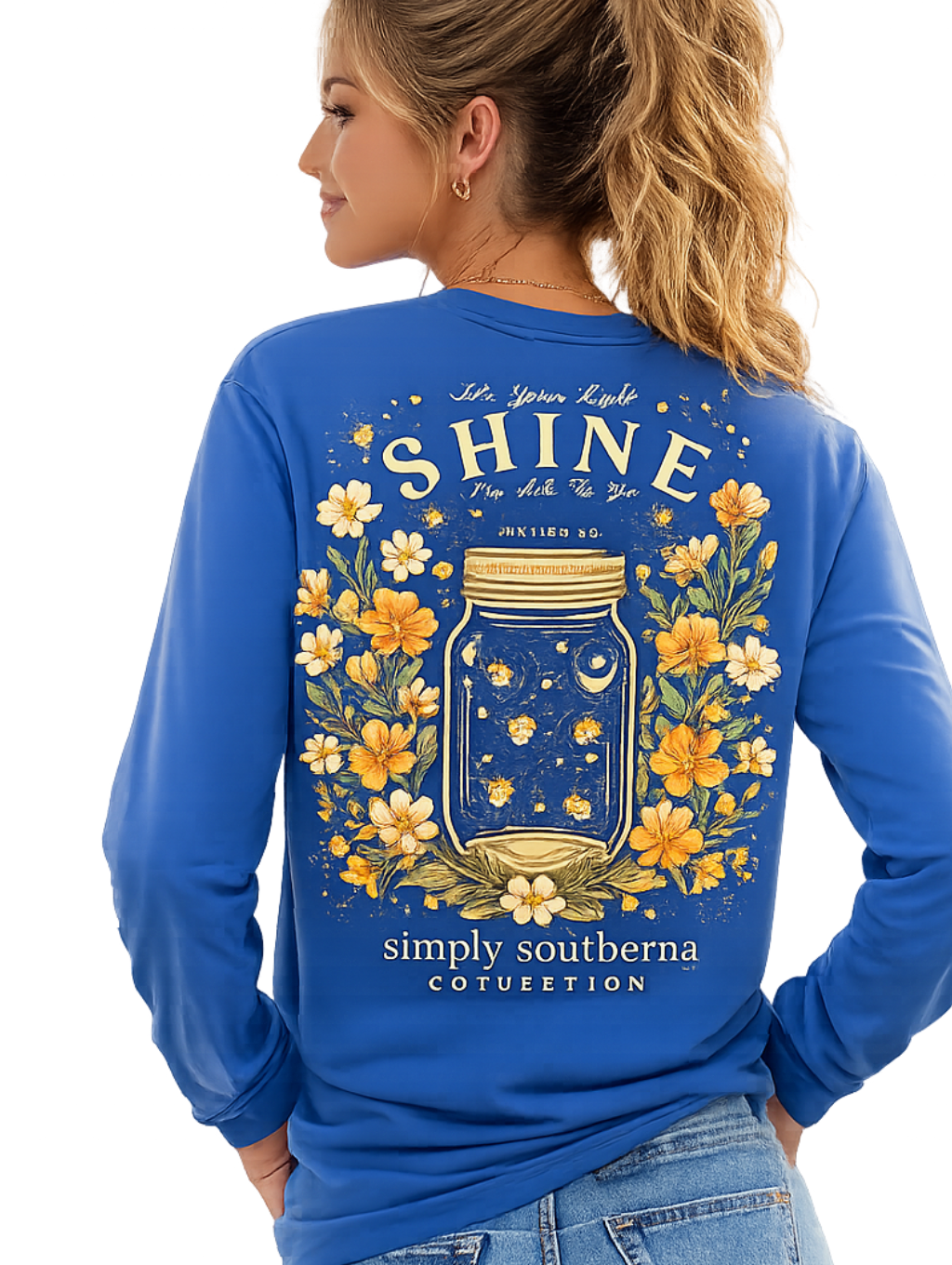 Simply Southern Light Shine Mason Jar Long Sleeve T-Shirt