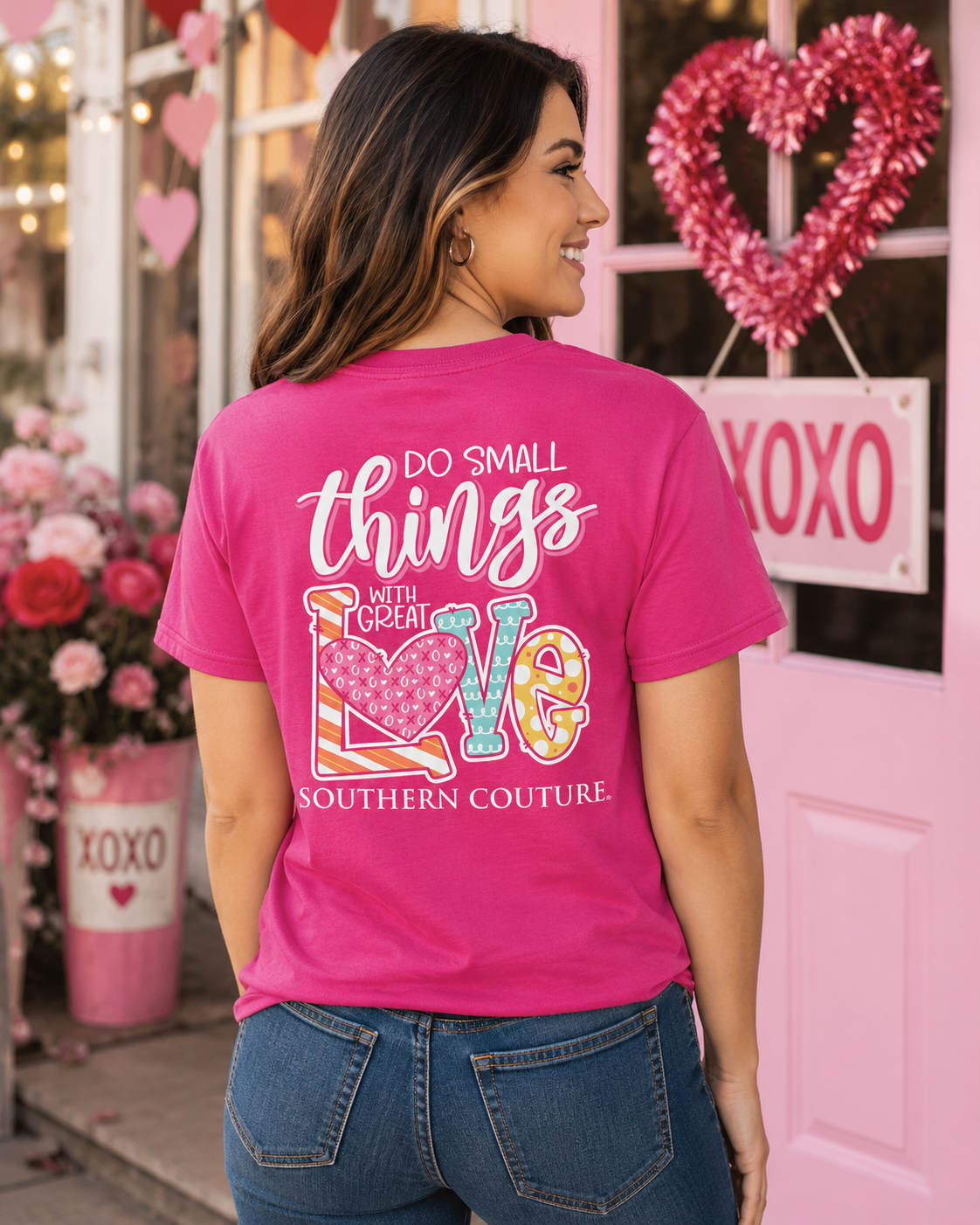 Southern Couture Small Things Love XoXo Canvas T-Shirt