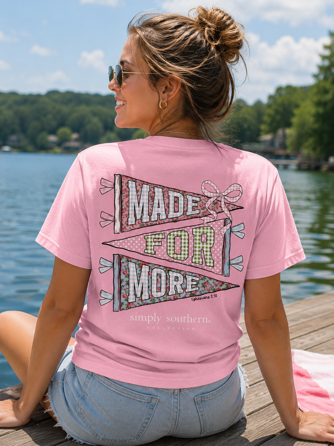 Simply Southern Made For More Flag Mineral Washed T-Shirt