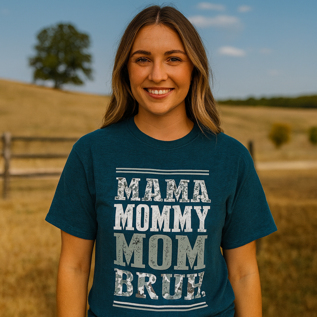 Girlie Girl Originals Mama Bruh Camo T-Shirt - SimplyCuteTees