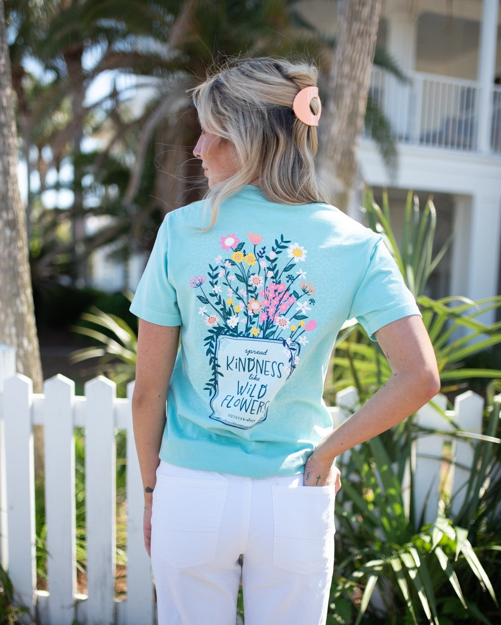 Southernology Spread Kindness Flowers Comfort Colors T-Shirt