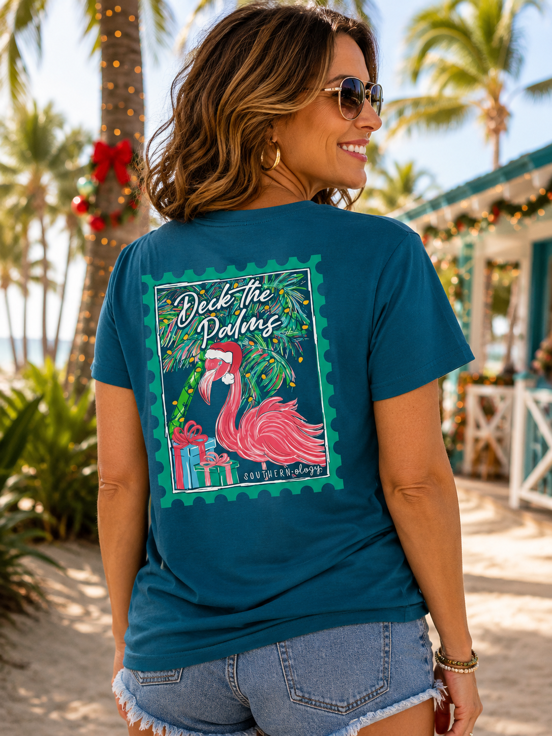 Southernology Deck the Palms Holiday Comfort Colors T-Shirt