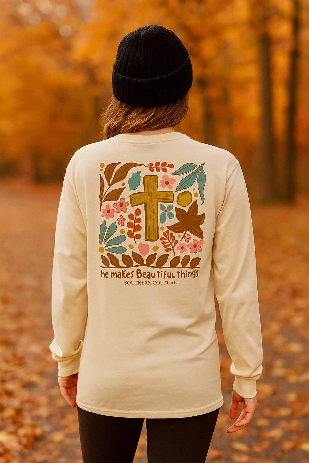 Southern Couture Classic He Makes All Things Beautiful Long Sleeve T-Shirt - SimplyCuteTees