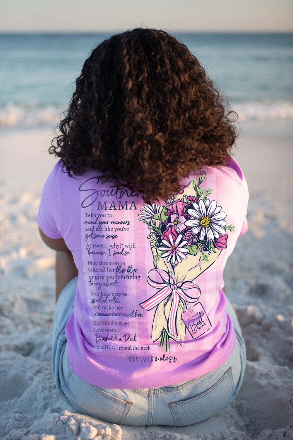 Southernology Southern Mama Bouquet Comfort Colors T-Shirt