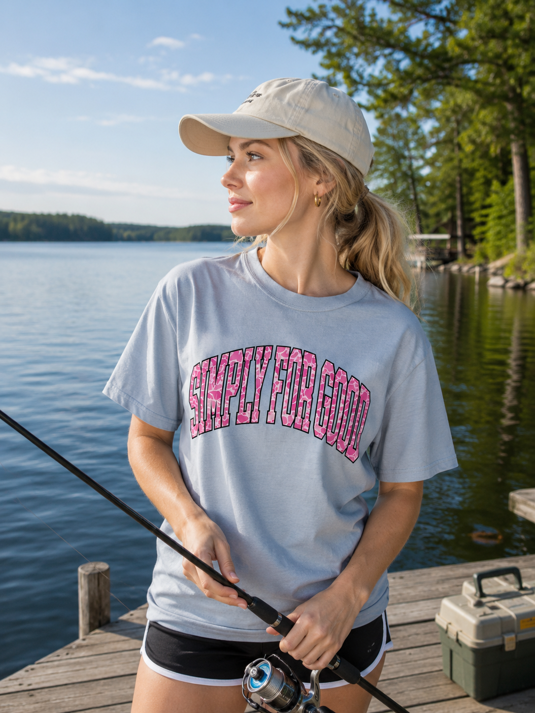 Simply Southern S4G Camo Logo Ashen Mineral Washed T-Shirt