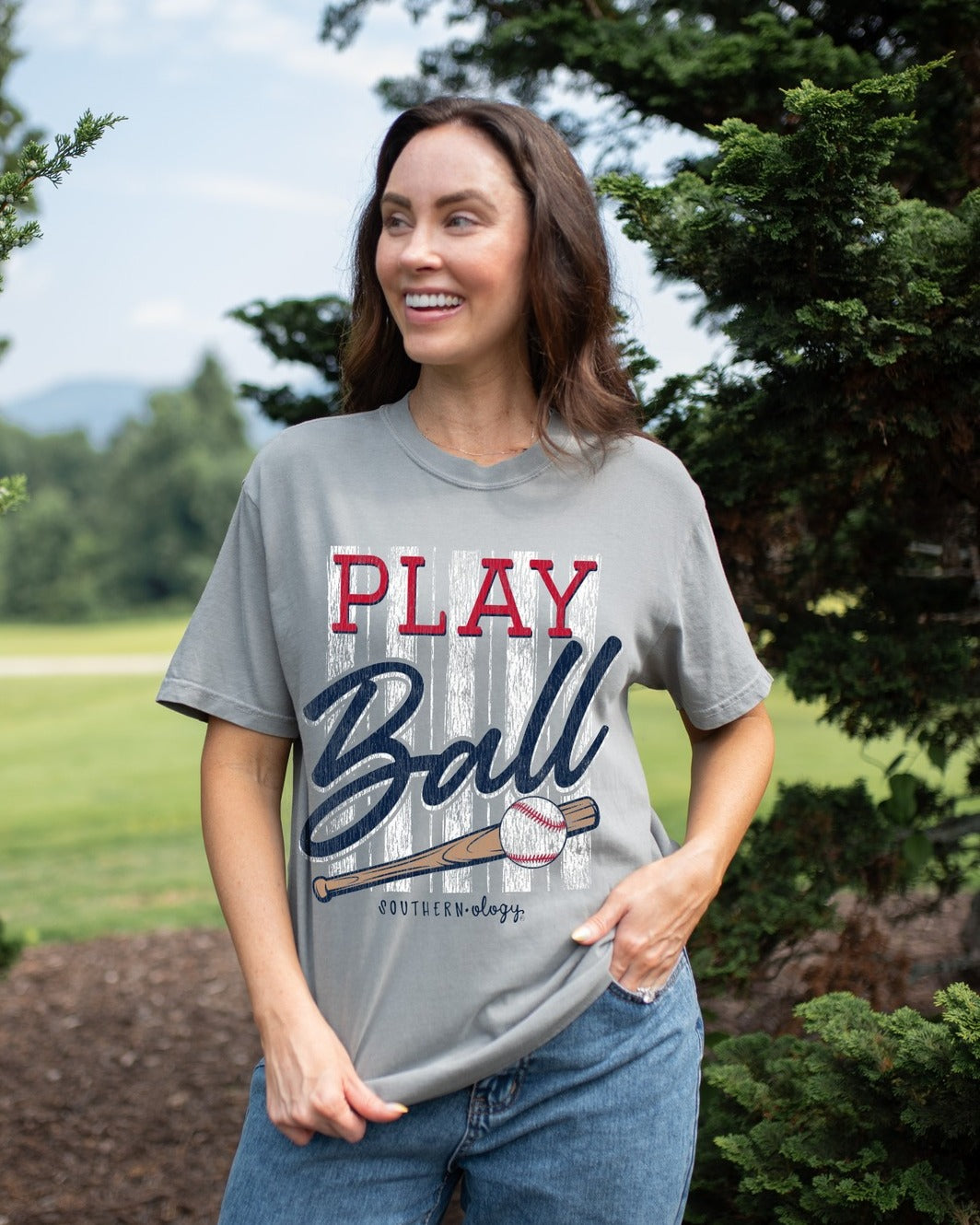 Southernology Baseball Play Ball Comfort Colors T-Shirt