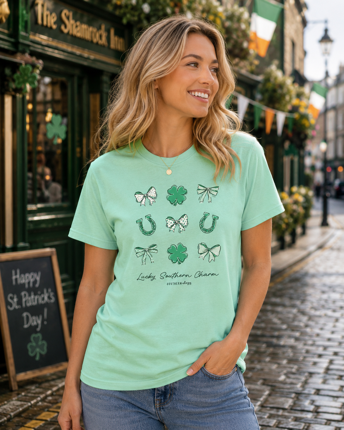 Southernology Lucky Southern Charm Irish Comfort Colors T-Shirt